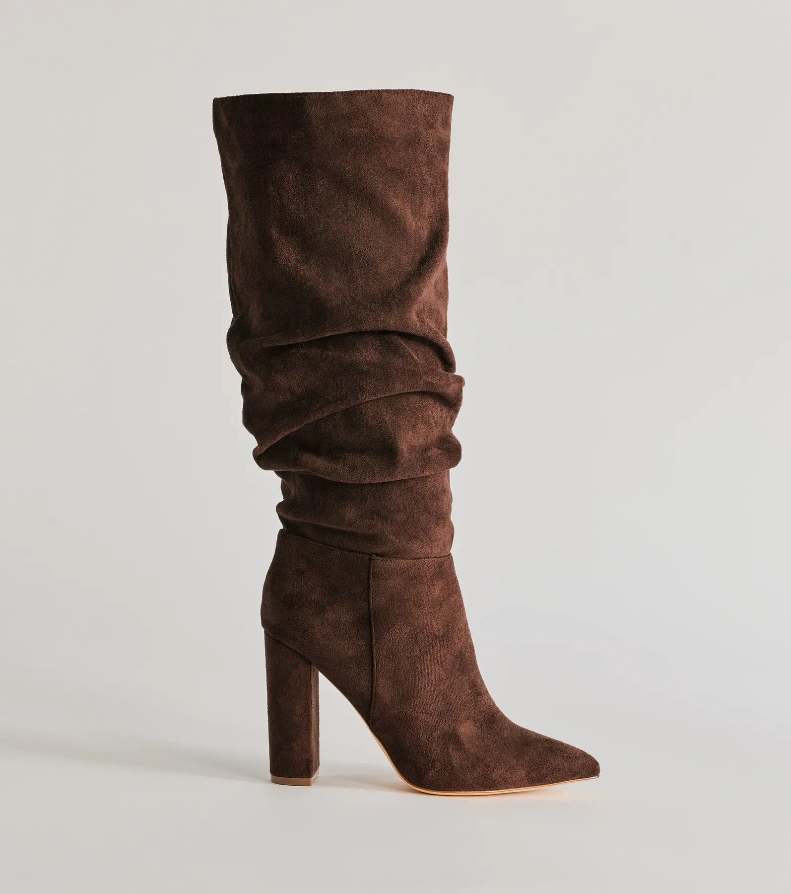 Runway Ready Under-The-Knee Scrunch Boots