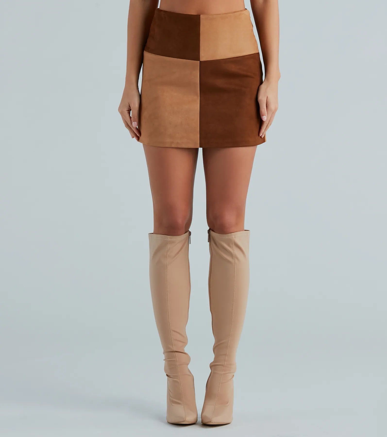 Posh This Fall Faux Suede Mini Skirt