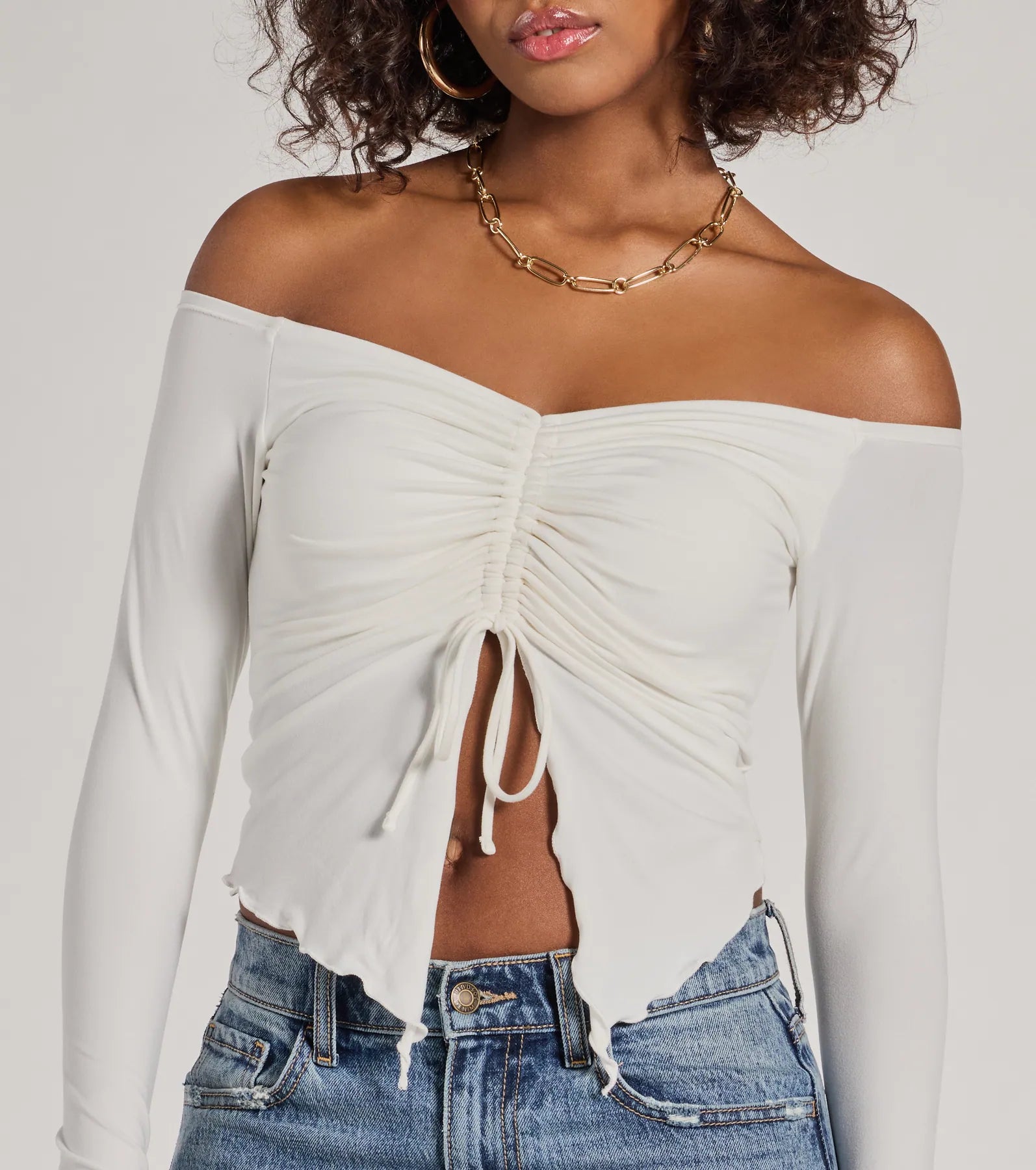 Adorable Flirt Off-The-Shoulder Knit Top