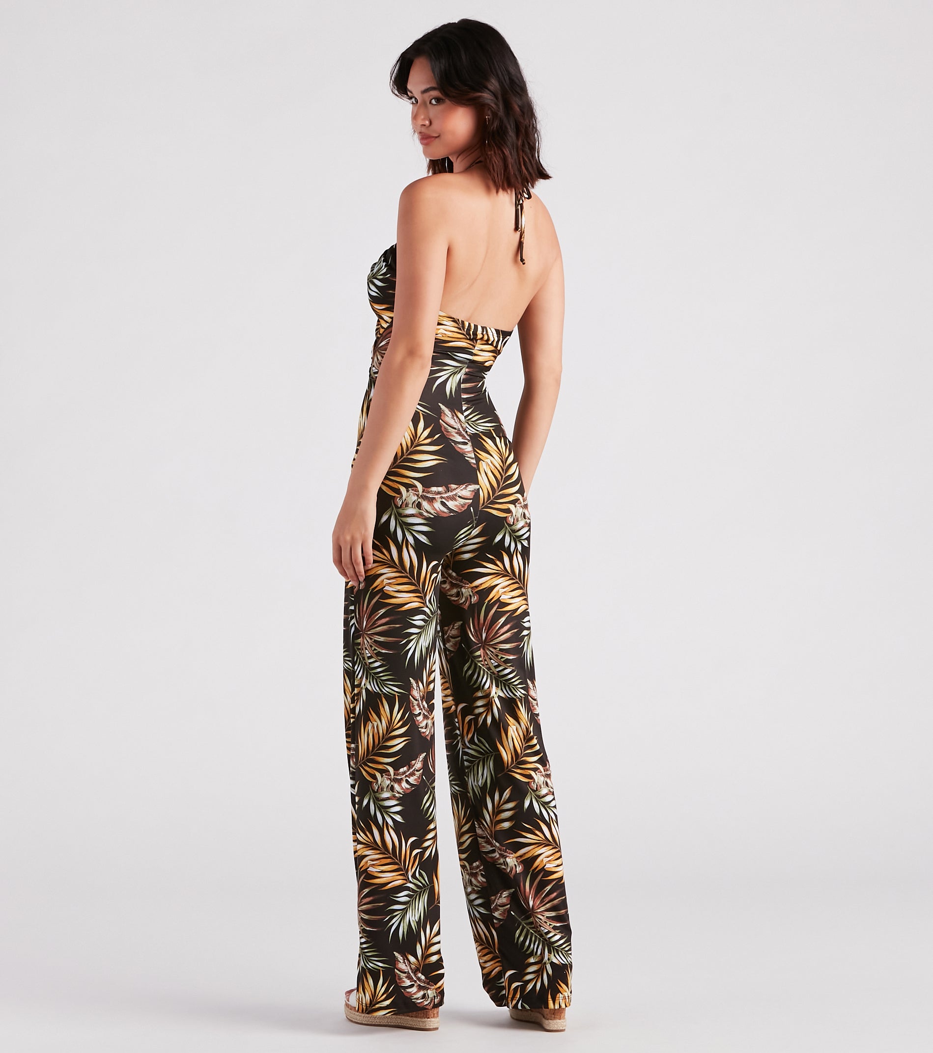 Mojito Please Tropical Halter Jumpsuit