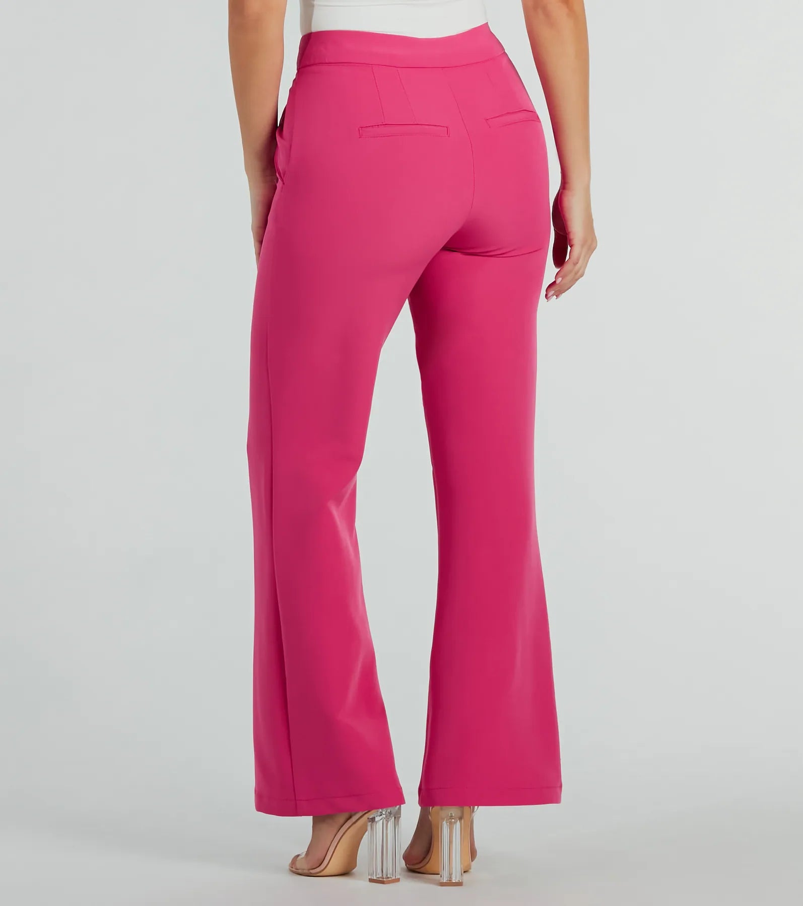 Perfectly Chic High Waist Straight-Leg Trouser Pants