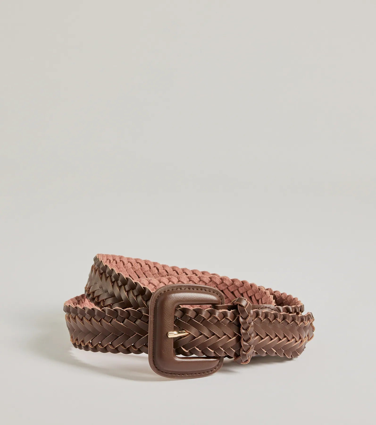 Chic Twist Braided Faux Leather Belt