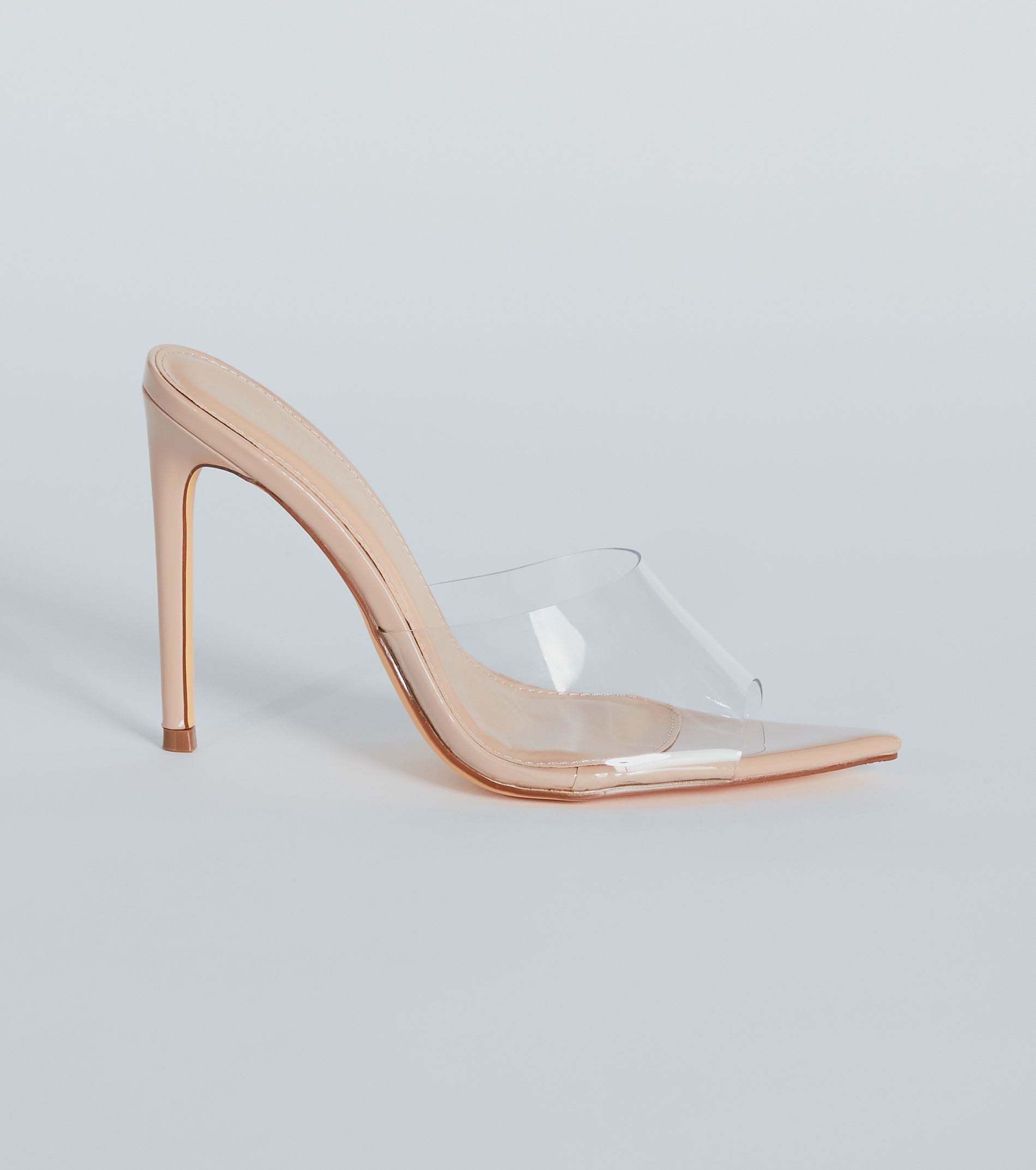 Serving Chic Vibes Clear Strap Stiletto Mules