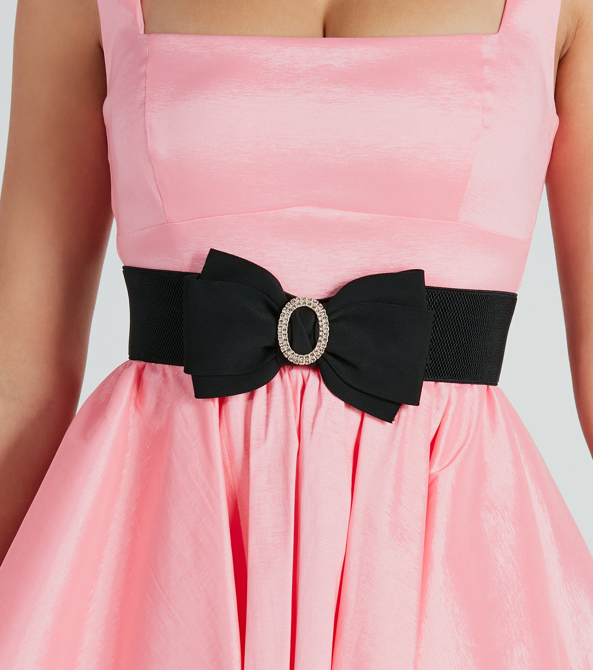 Posh Perfection Rhinestone Bow Stretch Belt