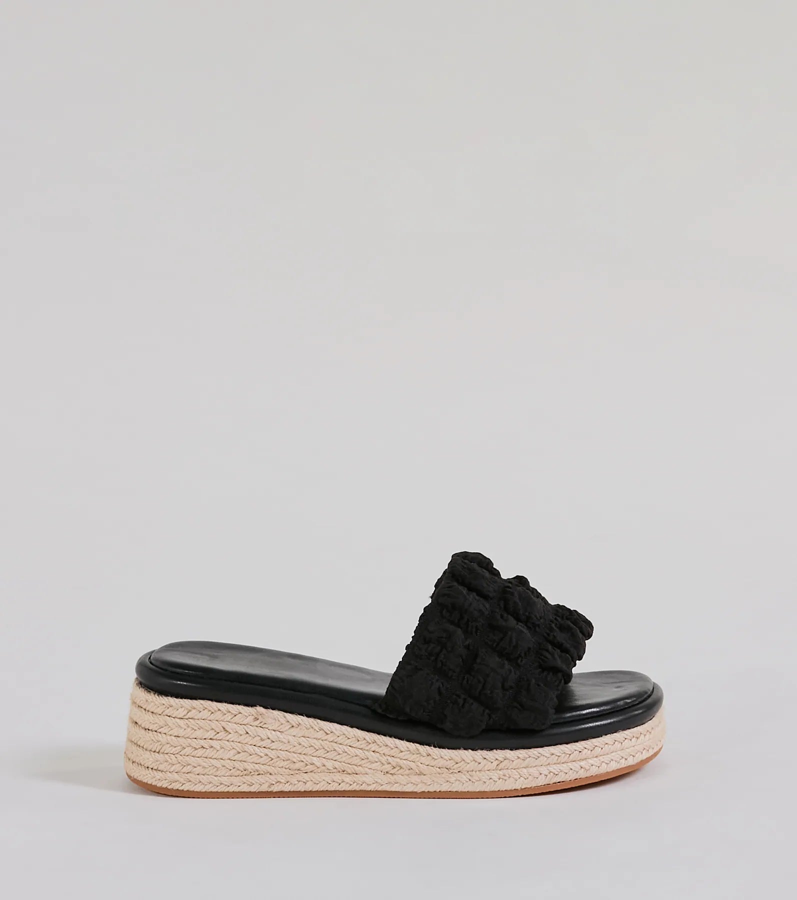 A Perfect Day Puff Espadrille Wedge Sandals