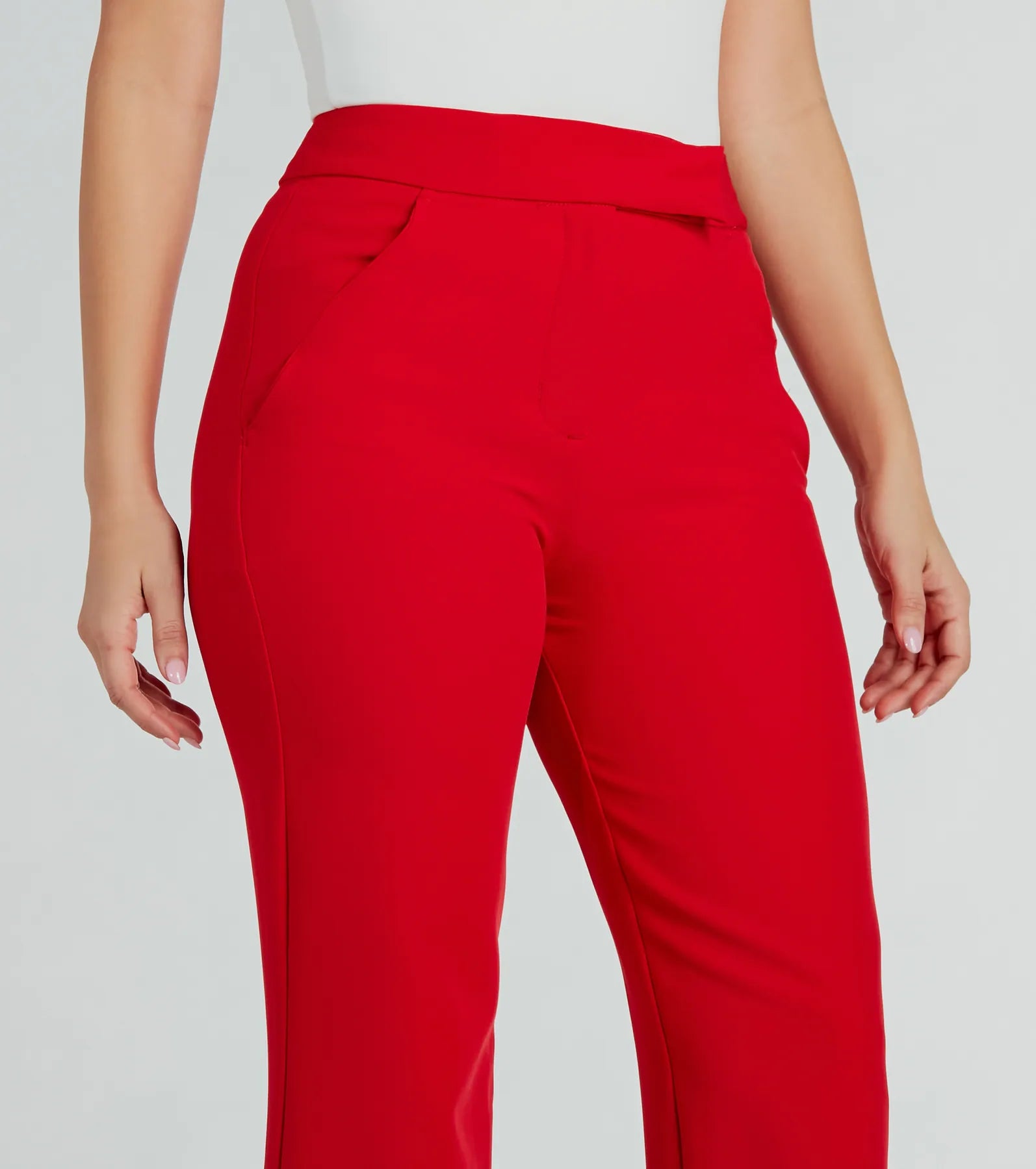 Perfectly Chic High Waist Straight-Leg Trouser Pants