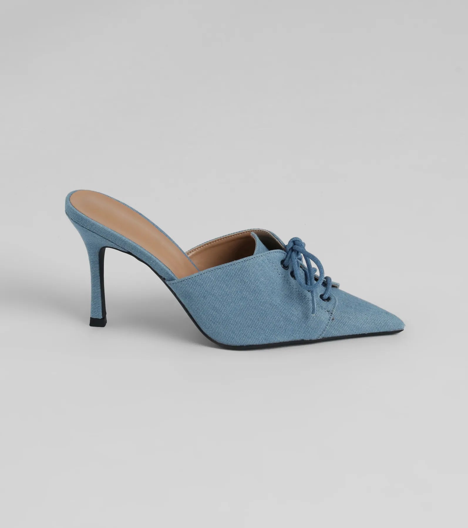 The Real Showstopper Denim Stiletto Pumps