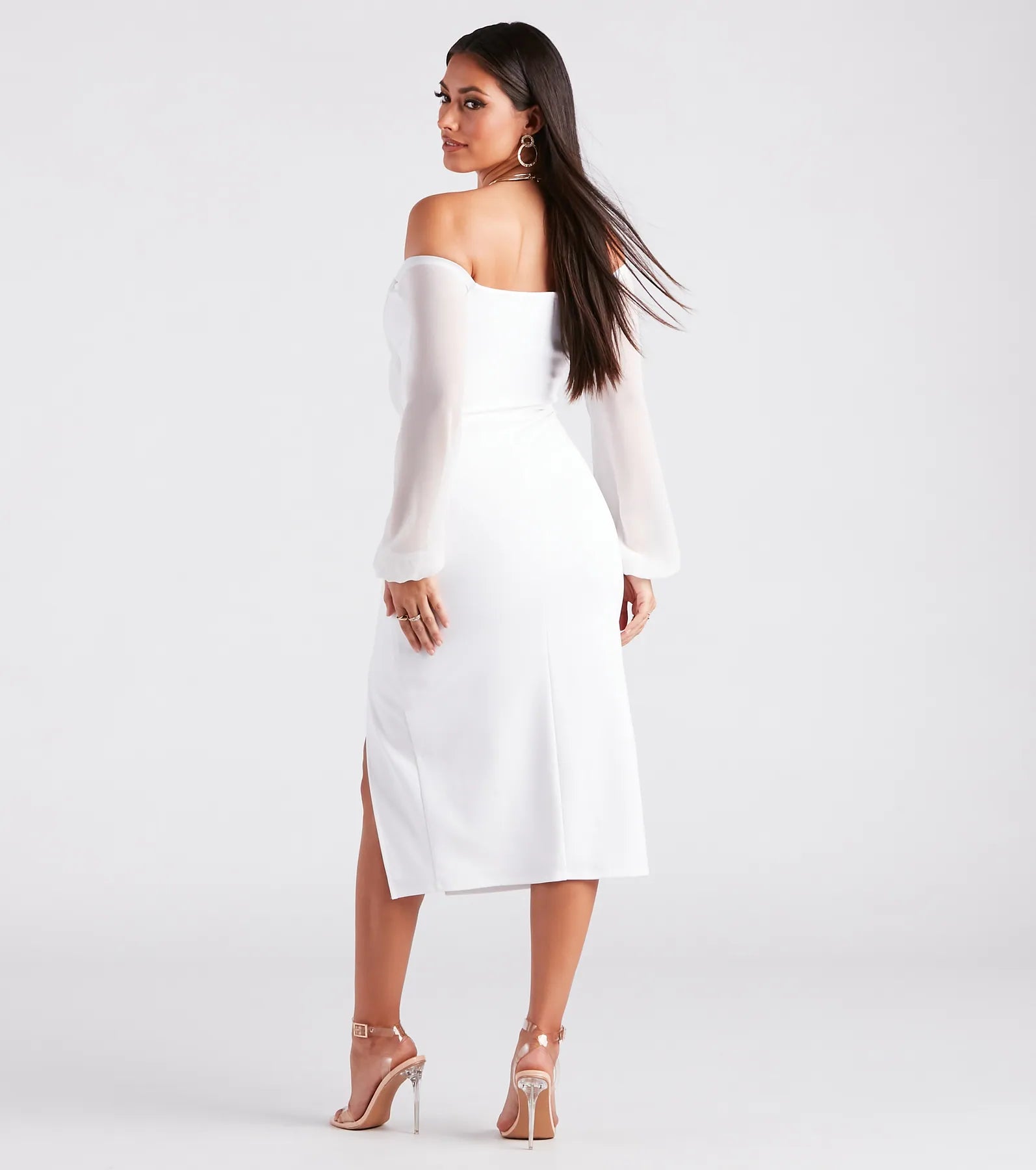 Jolene Formal Chiffon Off-The-Shoulder Dress