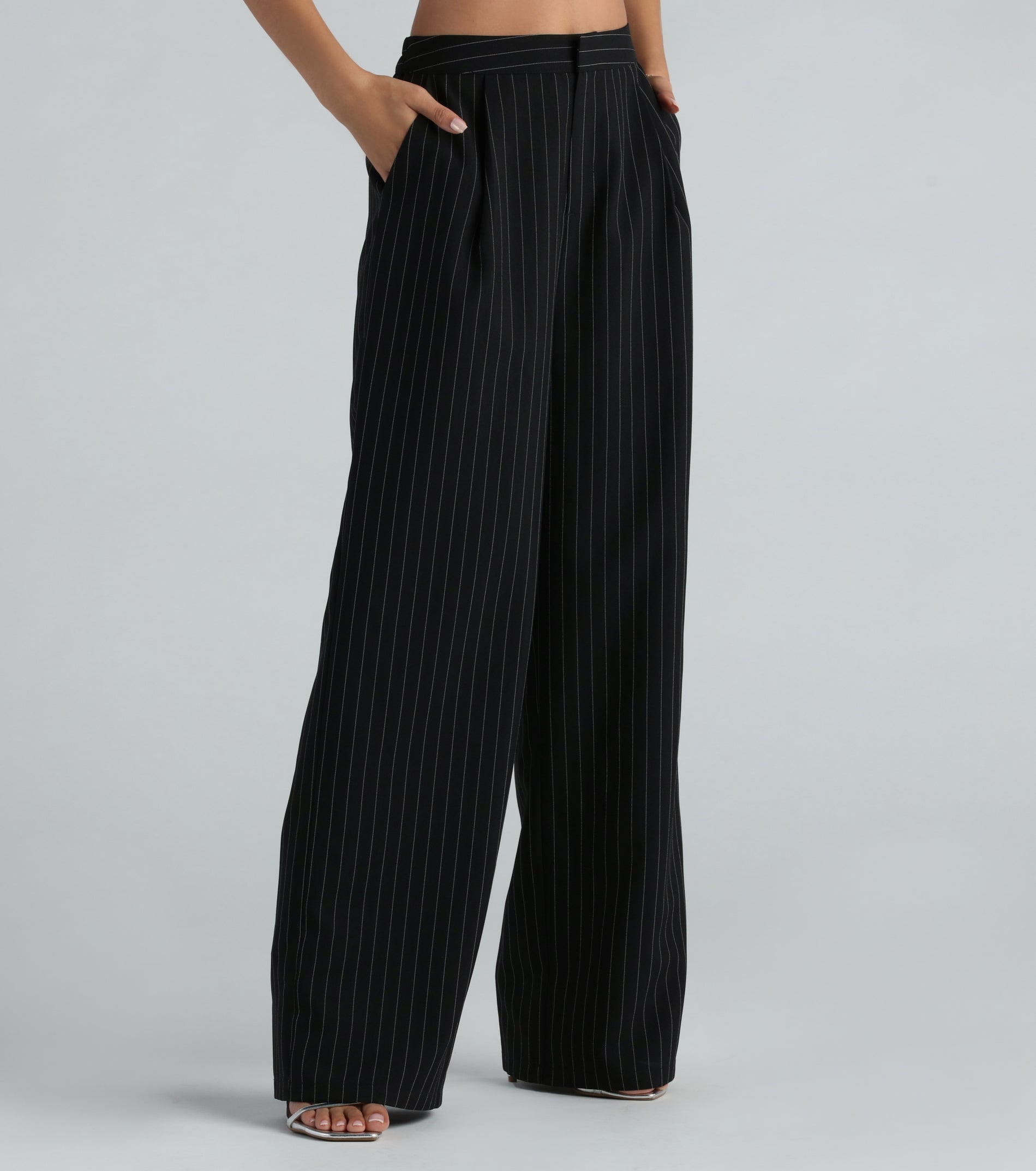 Iconic Vibes Pinstripe Trouser Pants