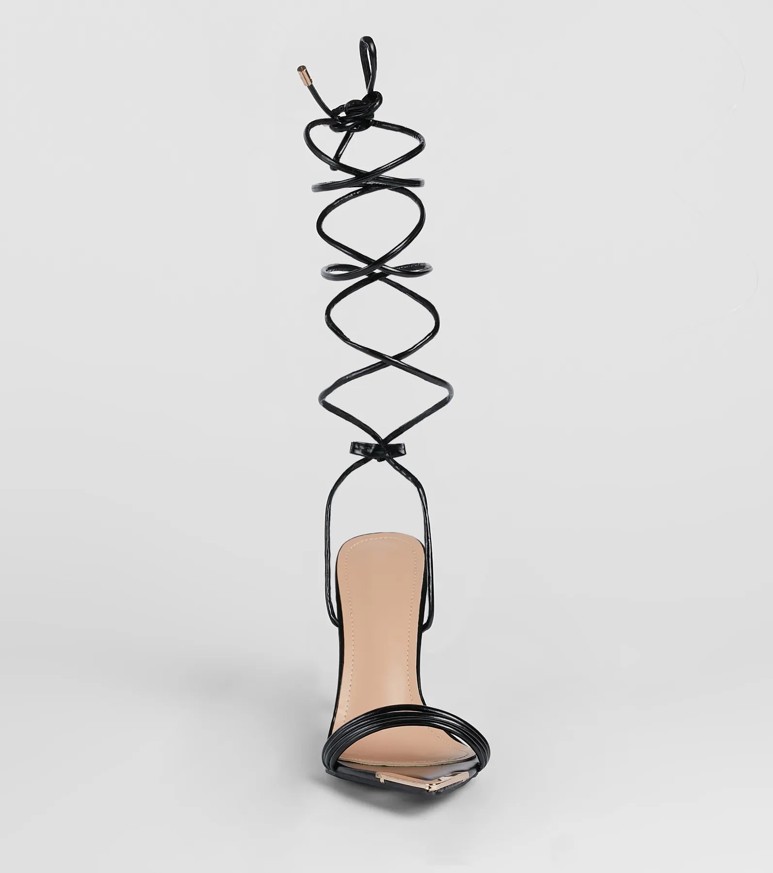 Laced Up In Sleek Style Strappy Stiletto Heels