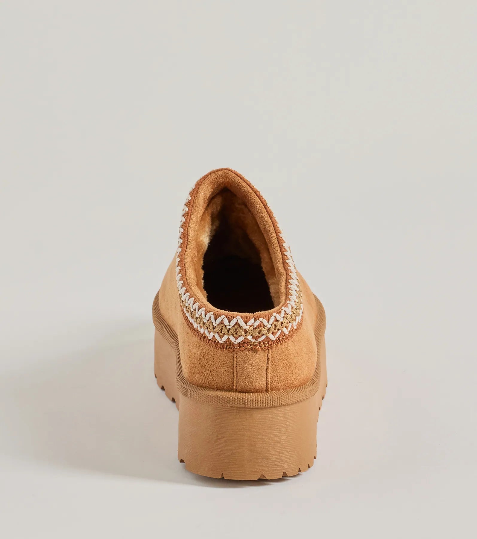 Cozy Glam Faux Suede Platform Slippers