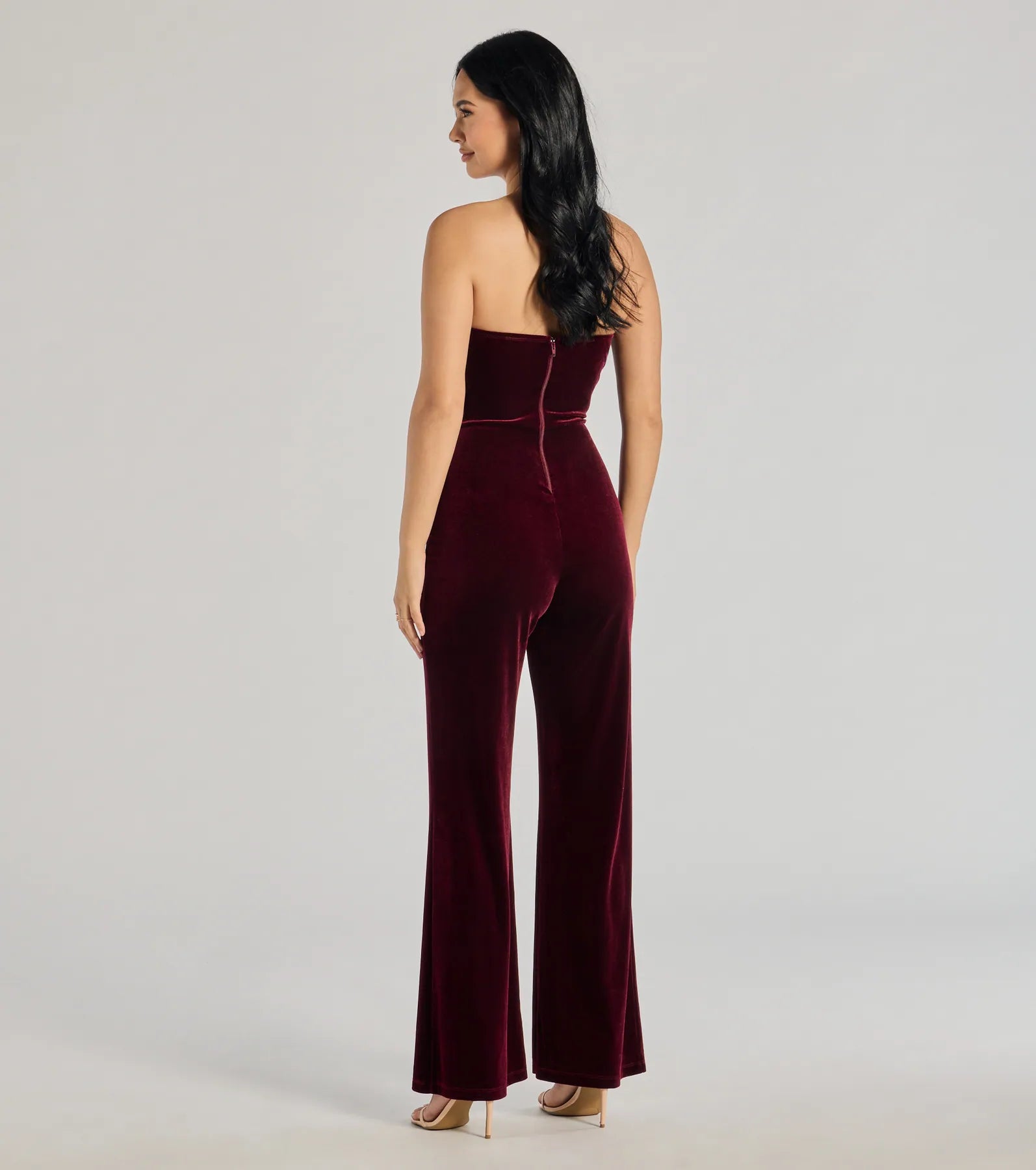 The Glam Factor Sleeveless Velvet Jumpsuit