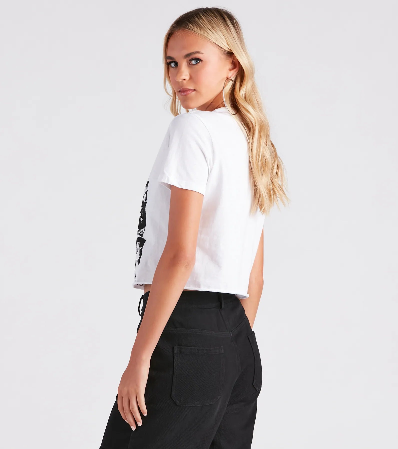 Punk Rock Girl Cropped Graphic Tee