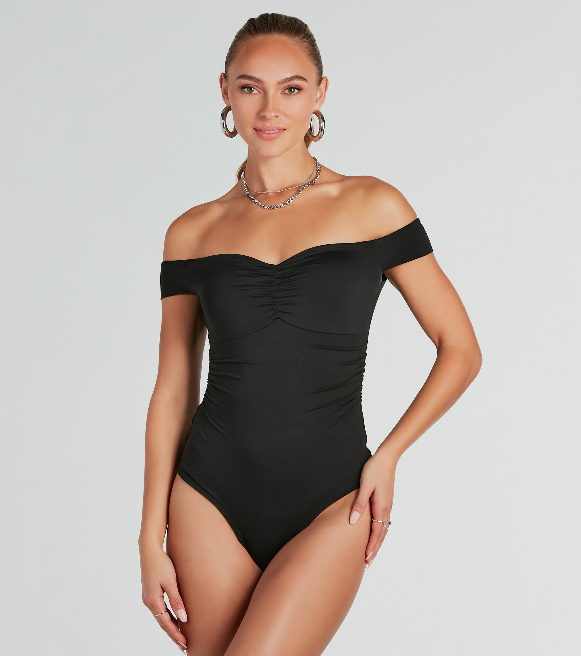 Ready To Go Off-The-Shoulder Bodysuit