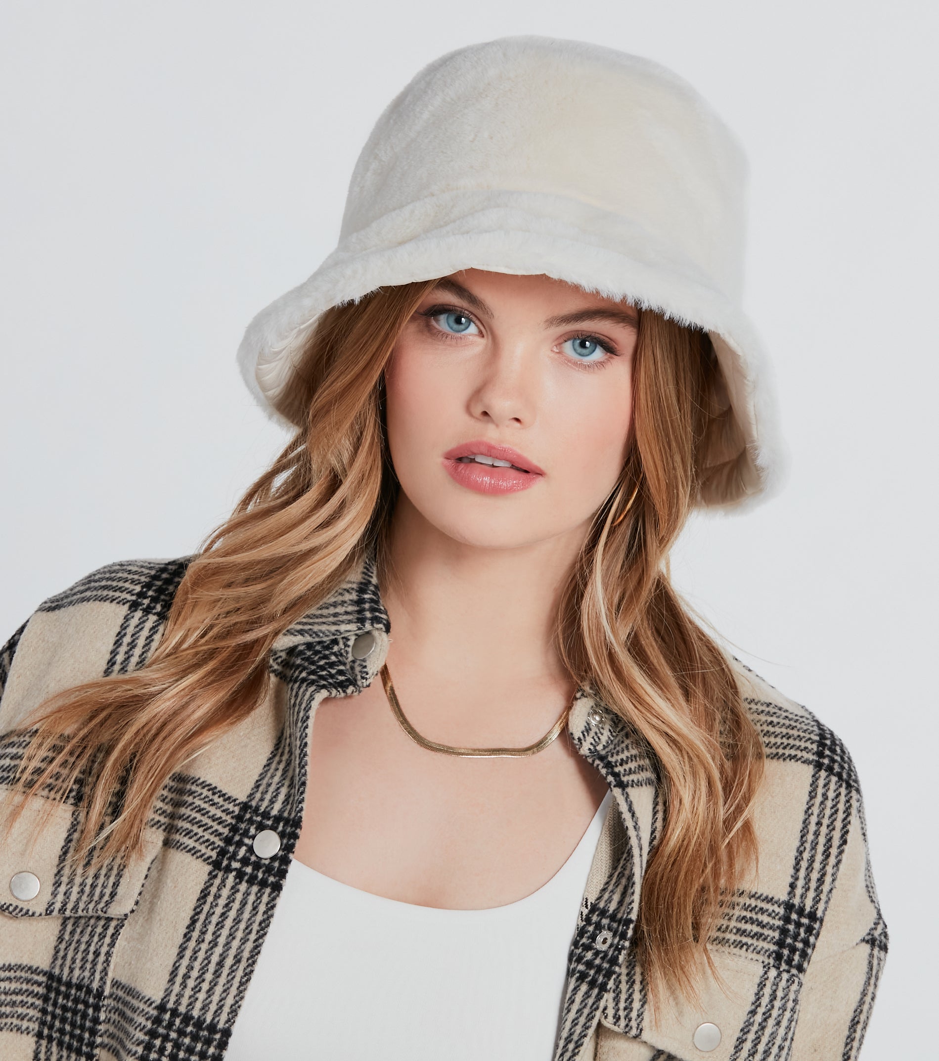 Winter Babe Reversible Faux Fur Bucket Hat