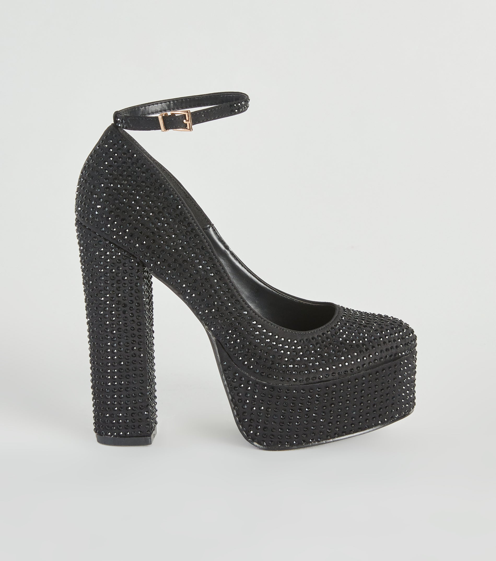 Glamour Queen Rhinestone Platform Pumps