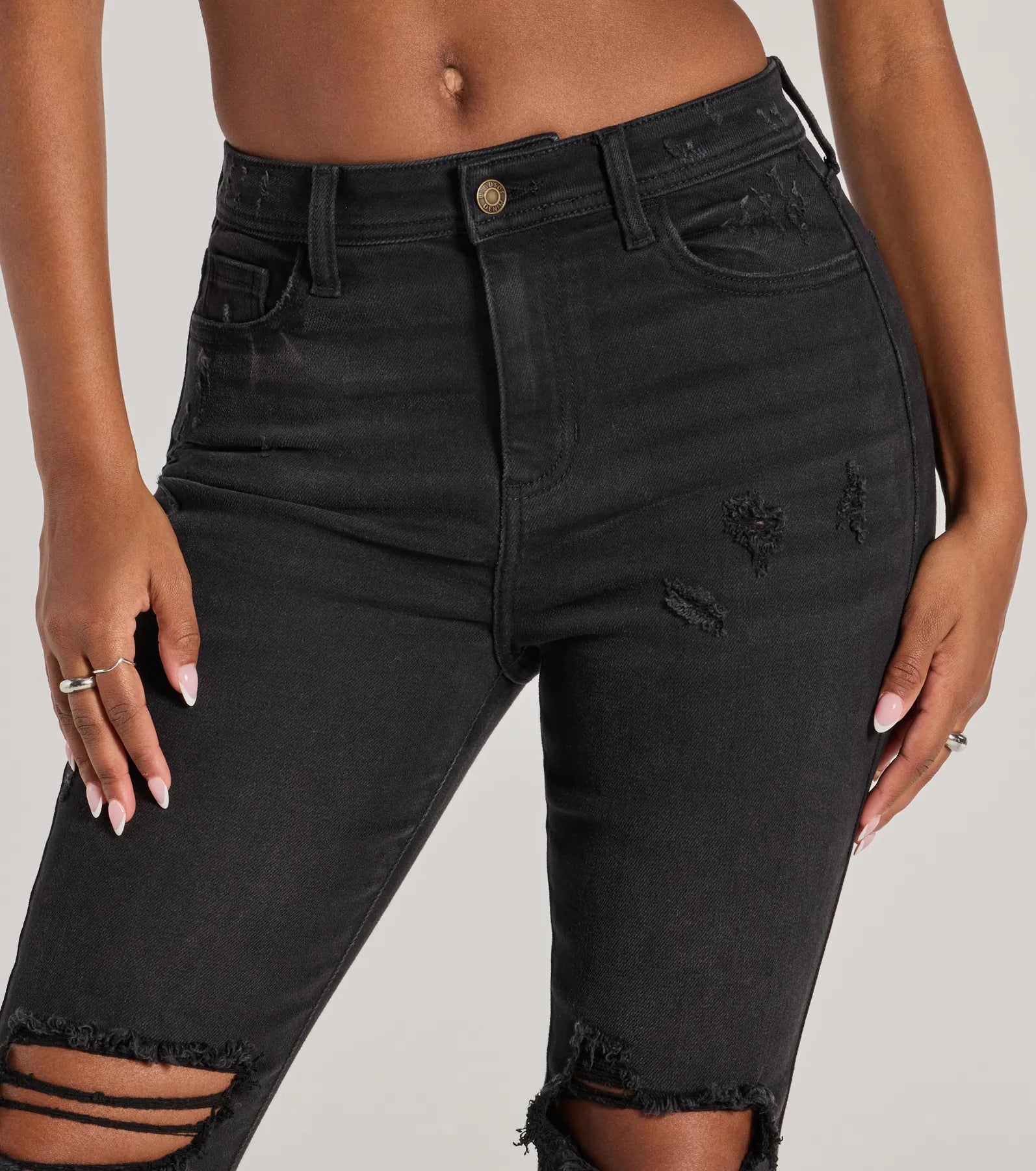 Edgy Mood High Rise Skinny Jeans