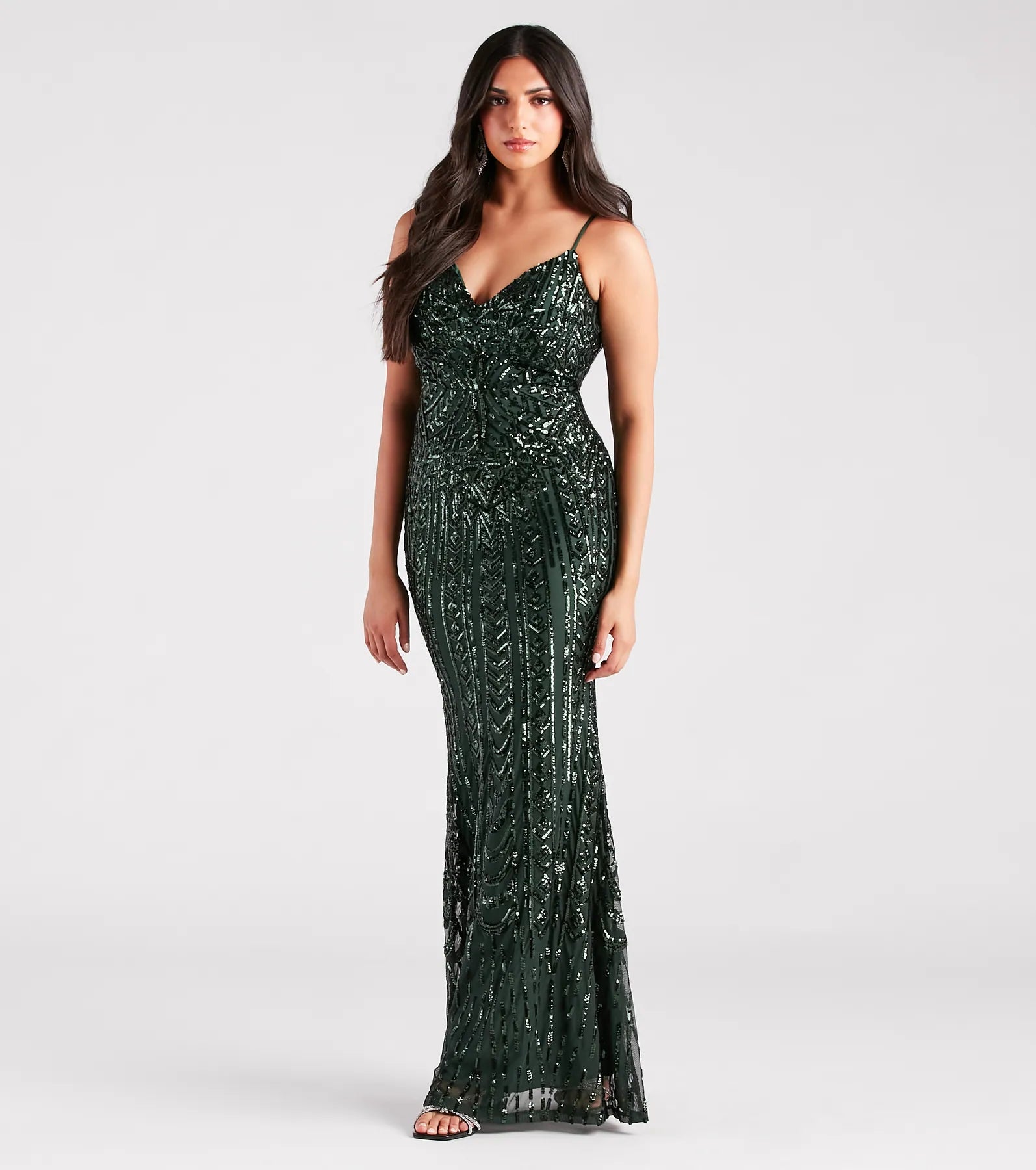 Lyndia Formal Boho Sequin Mermaid Dress