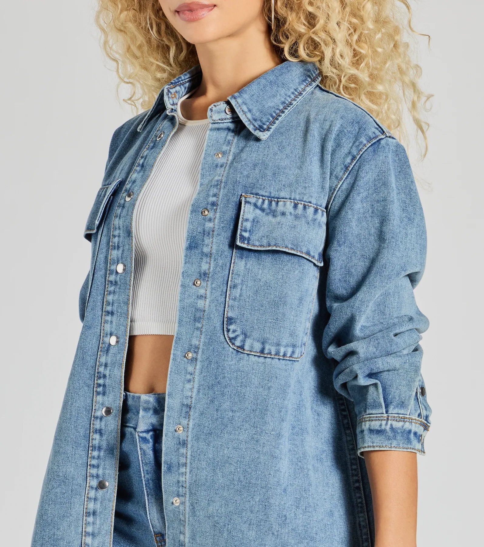 Casual Fave Button-Down Denim Shacket