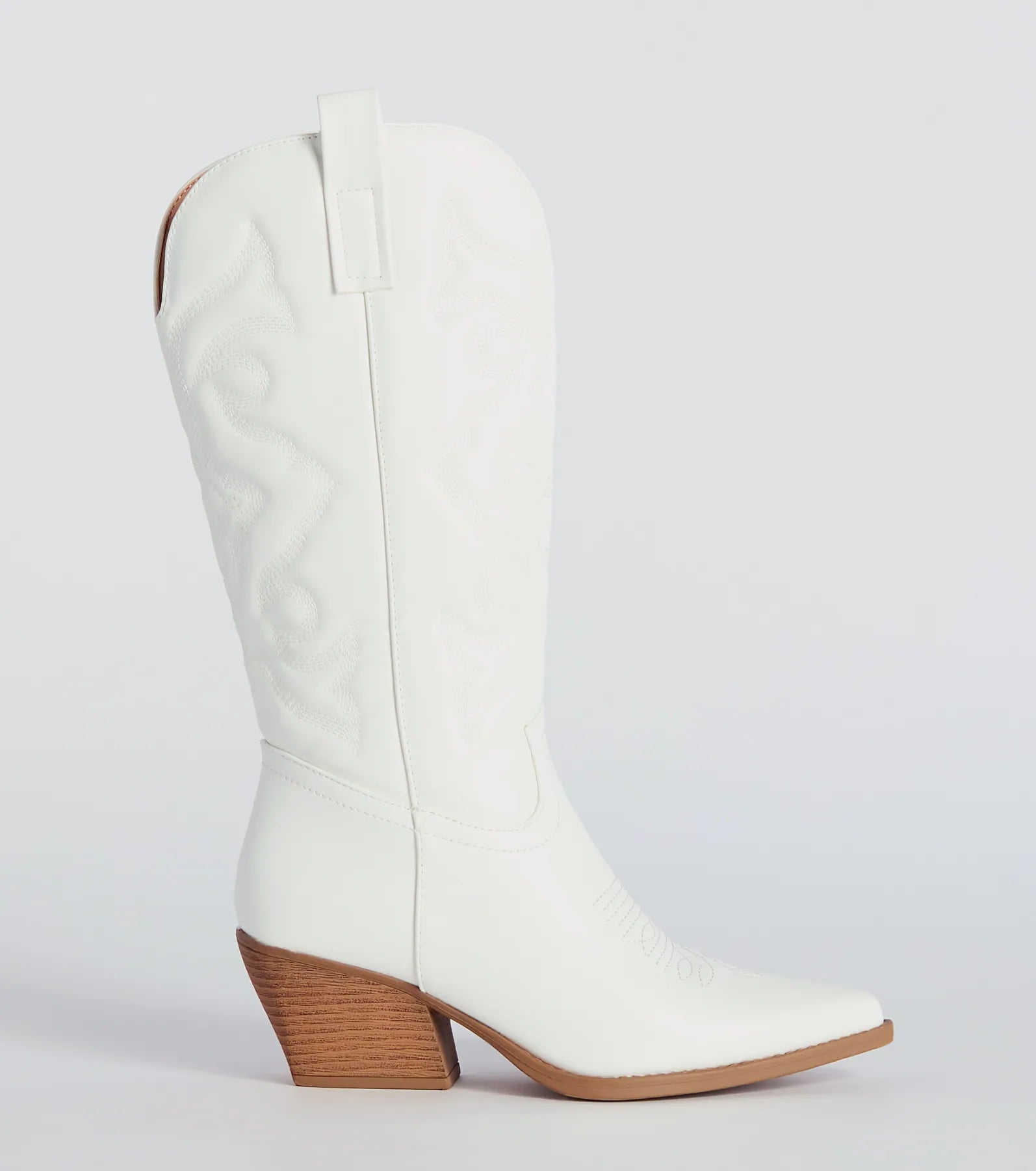 What A Beaut Faux Leather Cowboy Boots