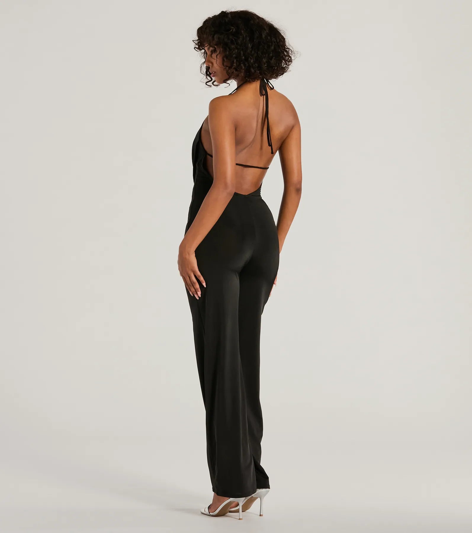 Impressive Momemt Cowl Neck Strappy Wide-Leg Jumpsuit