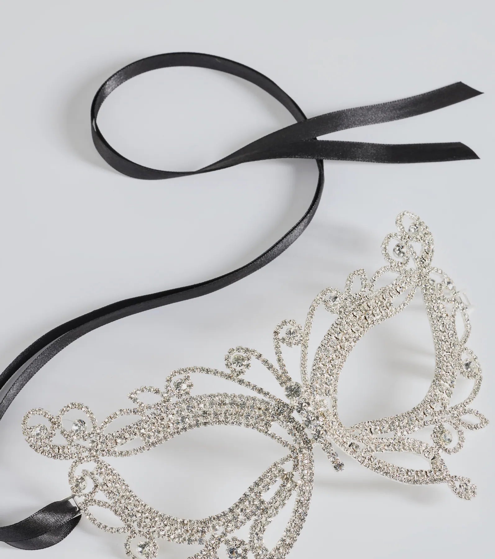 Rhinestone Butterfly Masquerade Mask