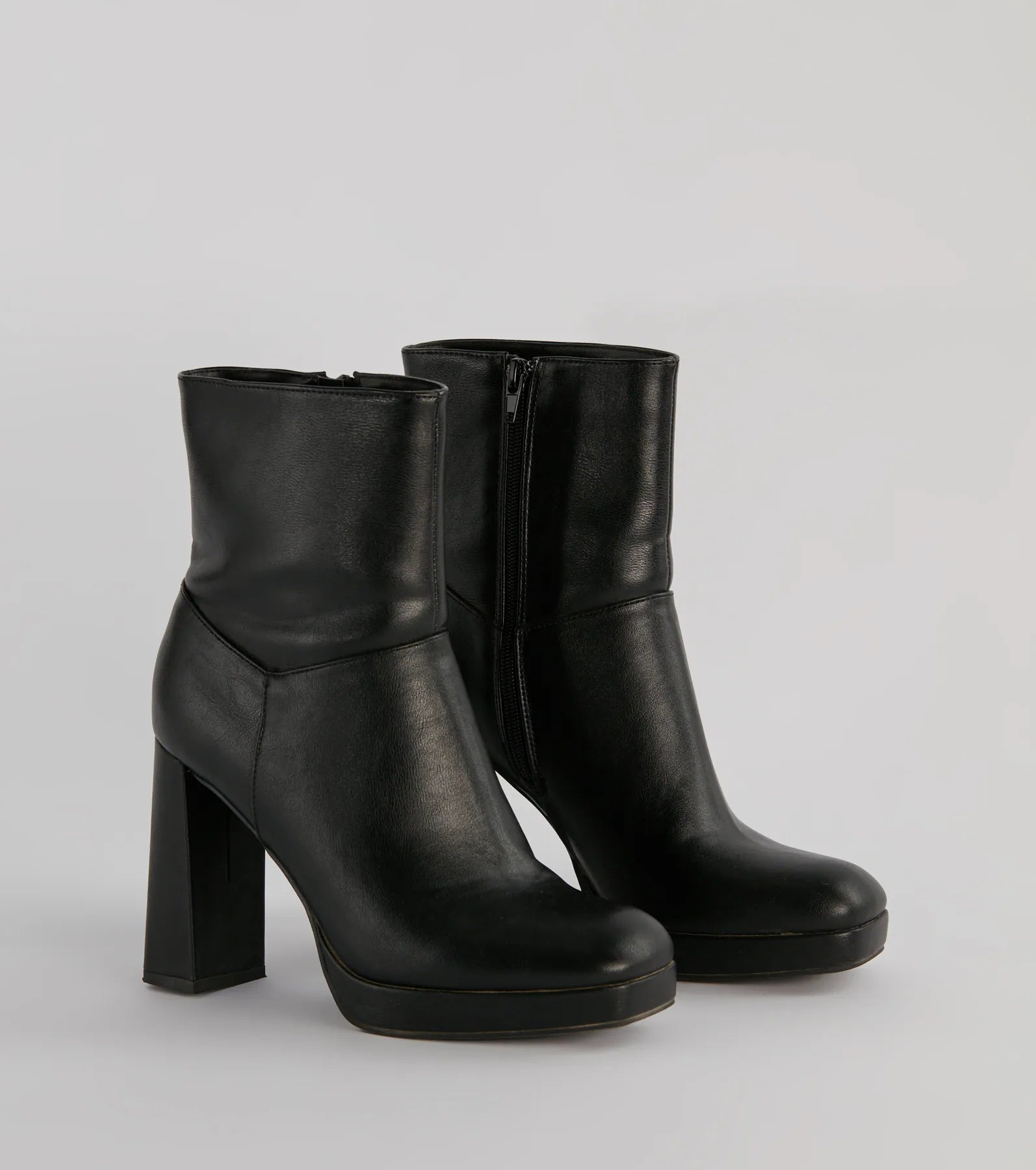 Amp It Up Faux Leather Platform Boots