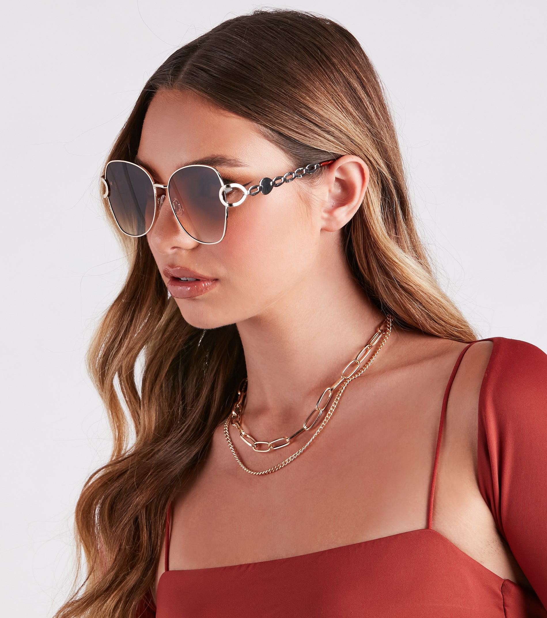 Summer Is Here Oversized Round Sunglasses