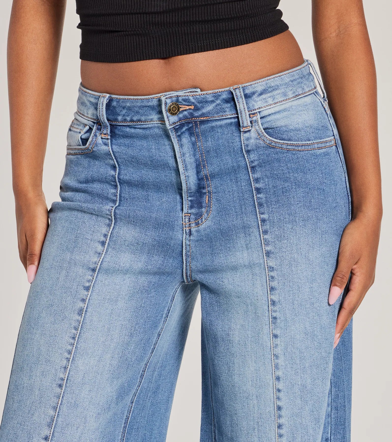 Hot Shot High-Rise Wide-Leg Denim Jeans