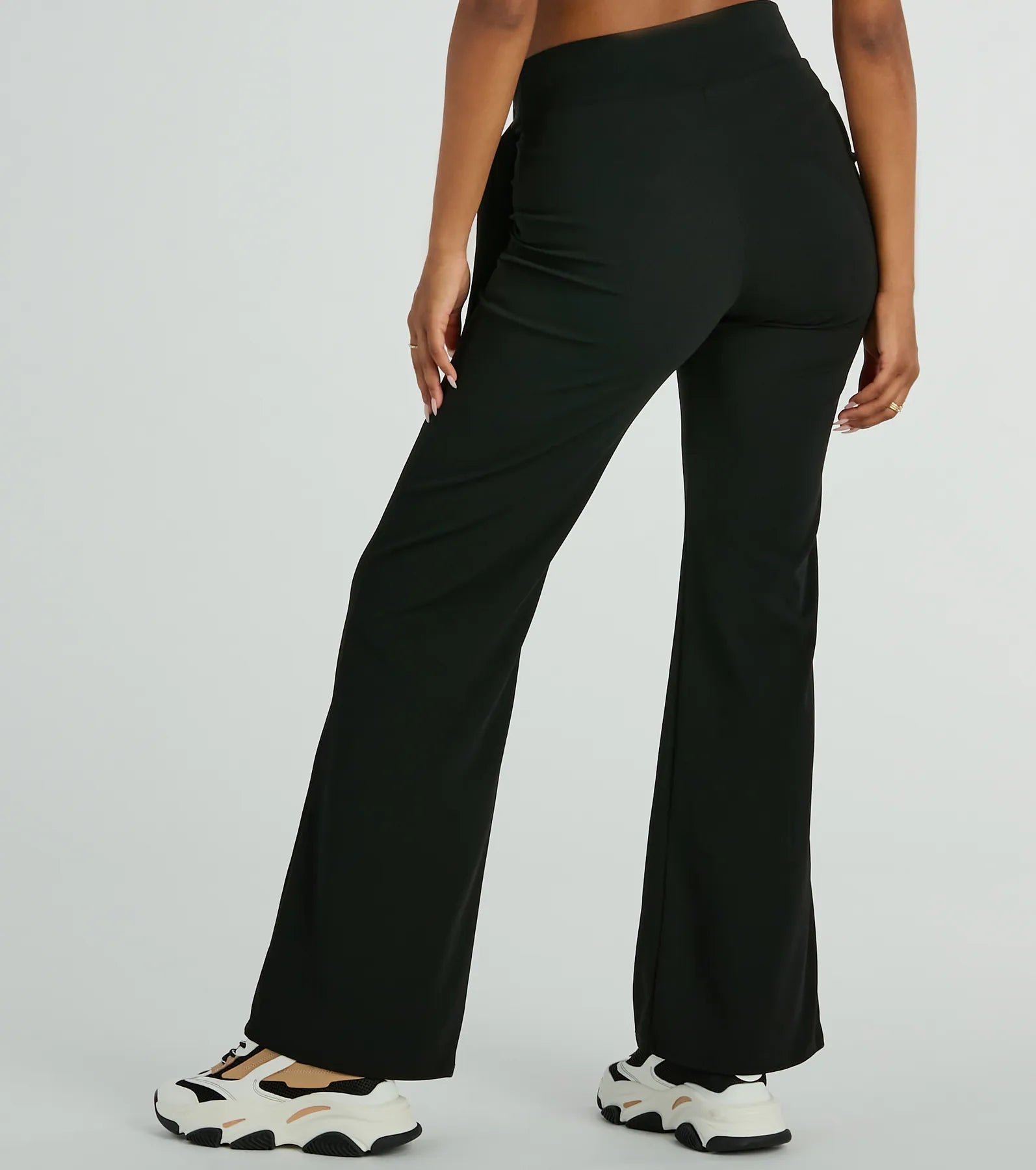 Walk The Walk High Rise Belted Crepe Trouser Pants