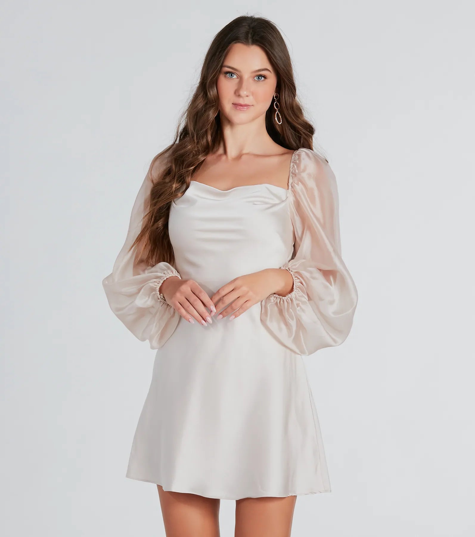 Sassy Icon Satin A-Line Mini Dress