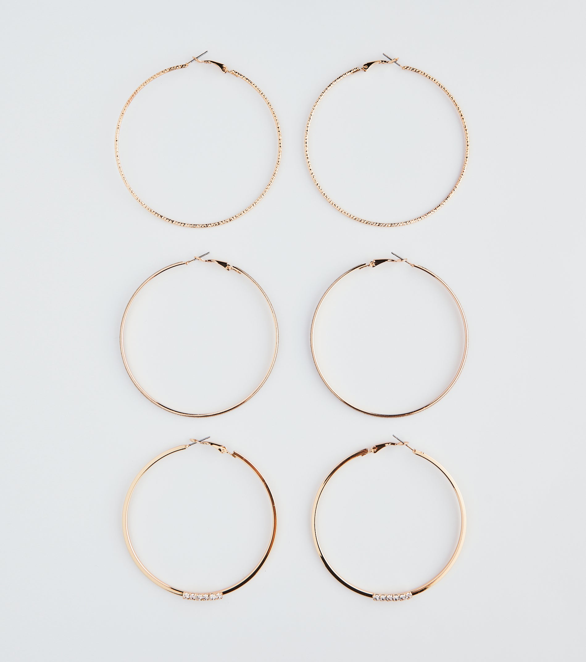 Simply Sleek Three-Pack Hoop Earrings Set