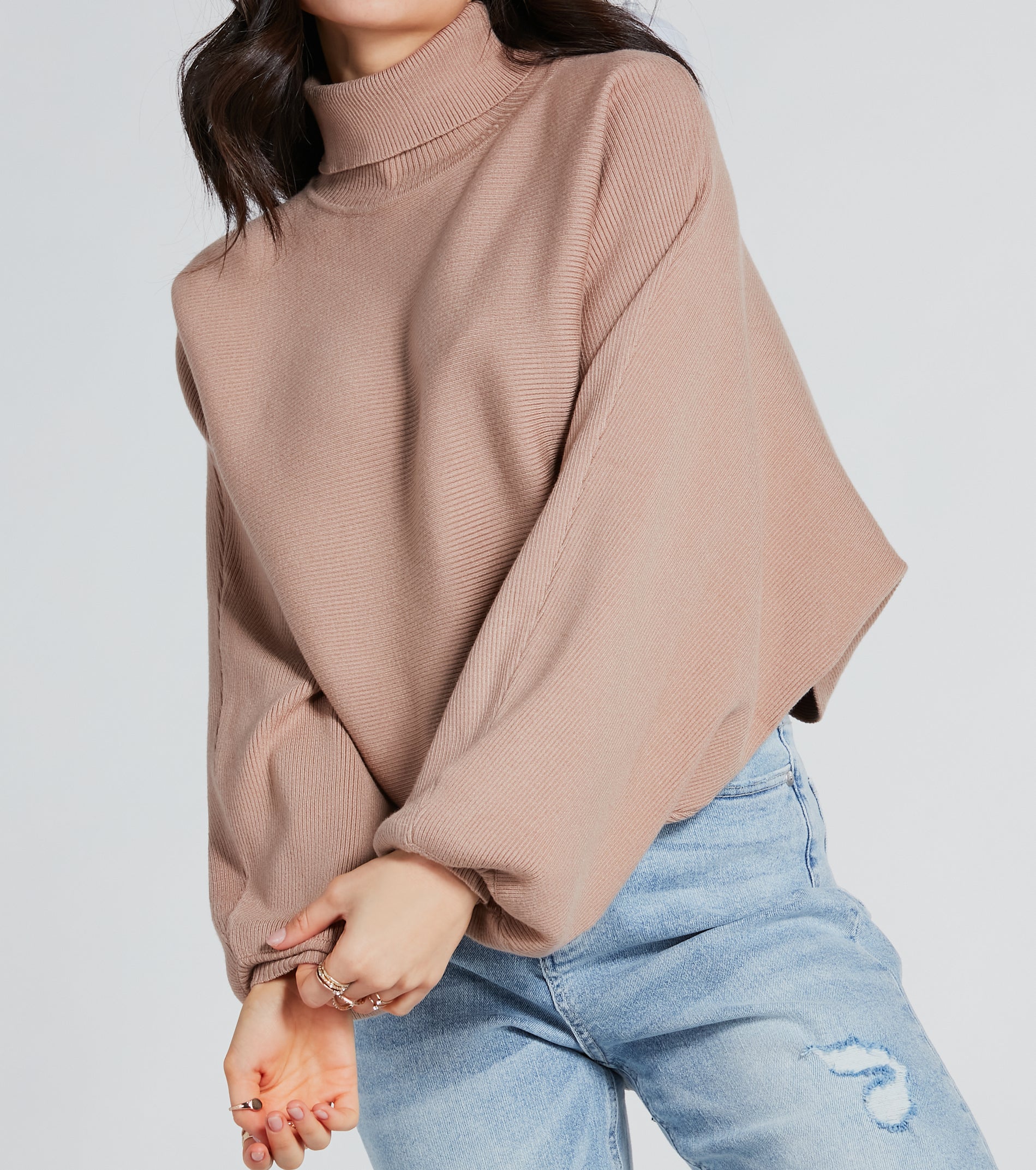 Only Cozy Vibes Turtleneck Cropped Sweater