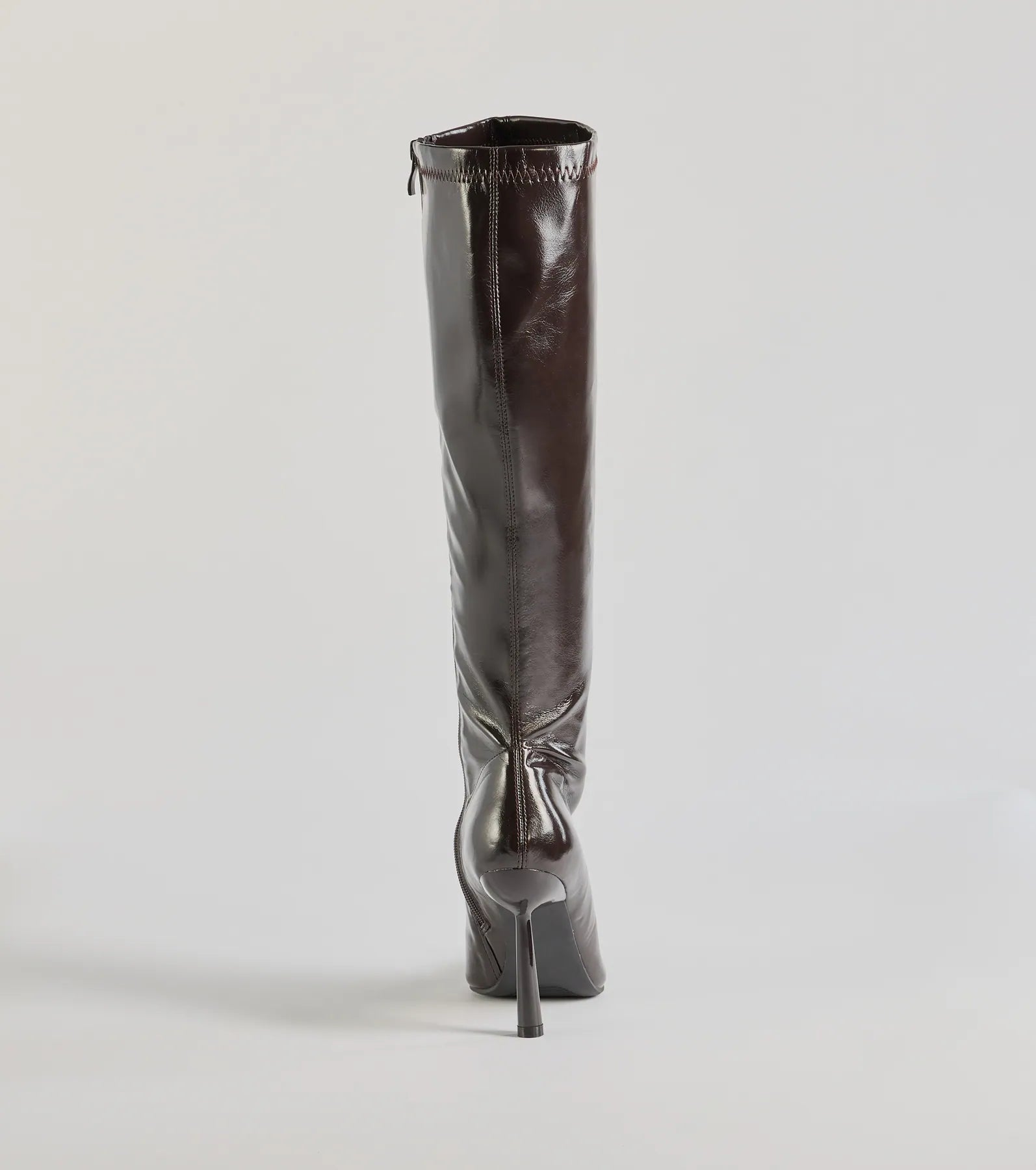 Major Strut Faux Leather Knee-High Stiletto Boots