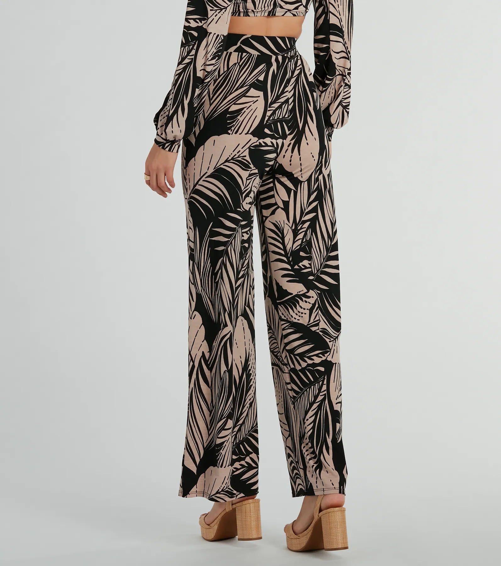 Tropical Day Dream High-Rise Wide Leg Pants