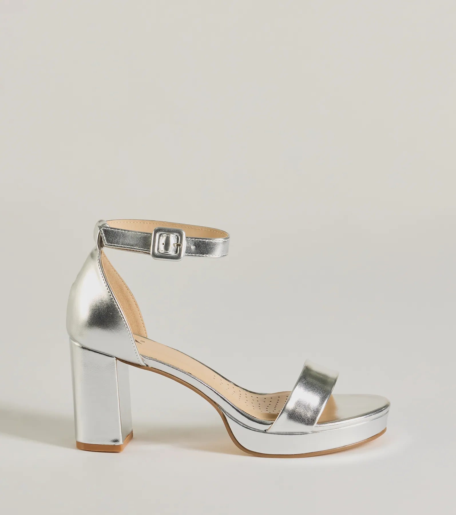 Shimmer and Shine Metallic Platform Block Heels