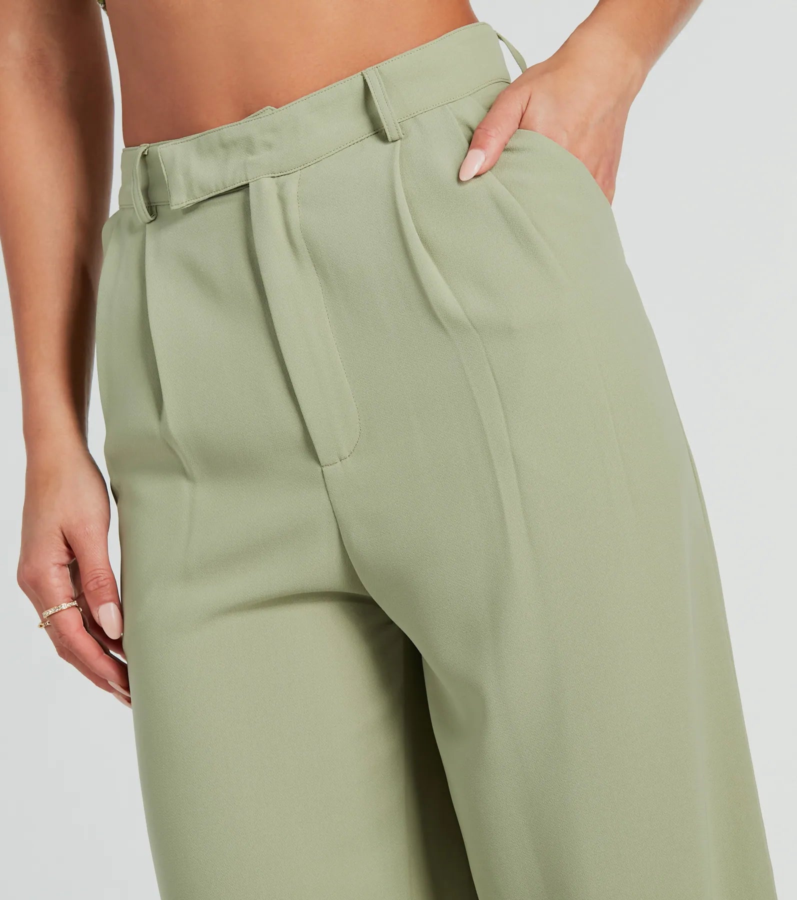 Like Clockwork High-Rise Wide-Leg Trouser Pants