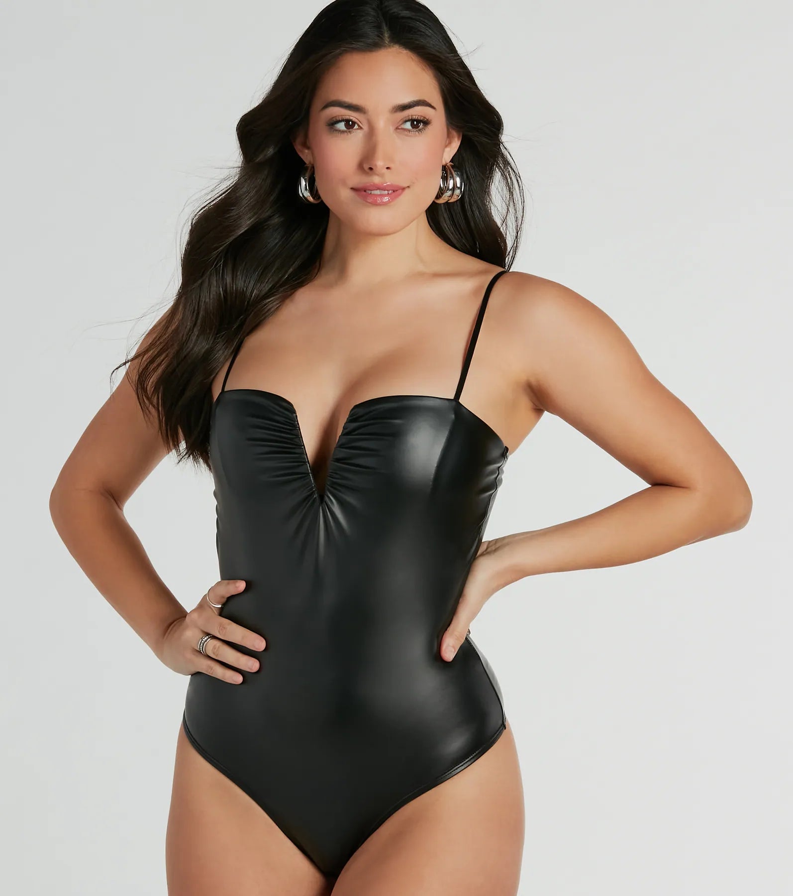 Cool Girl Certified Faux Leather Bodysuit