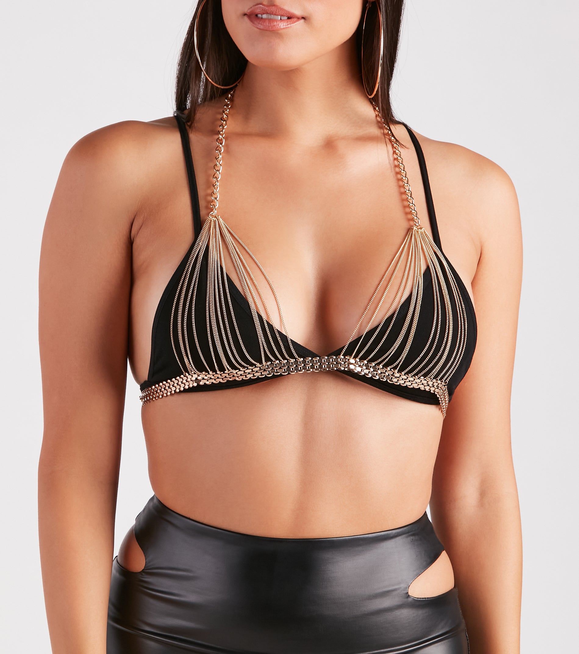 Turn It Up Triangle Chain Bra