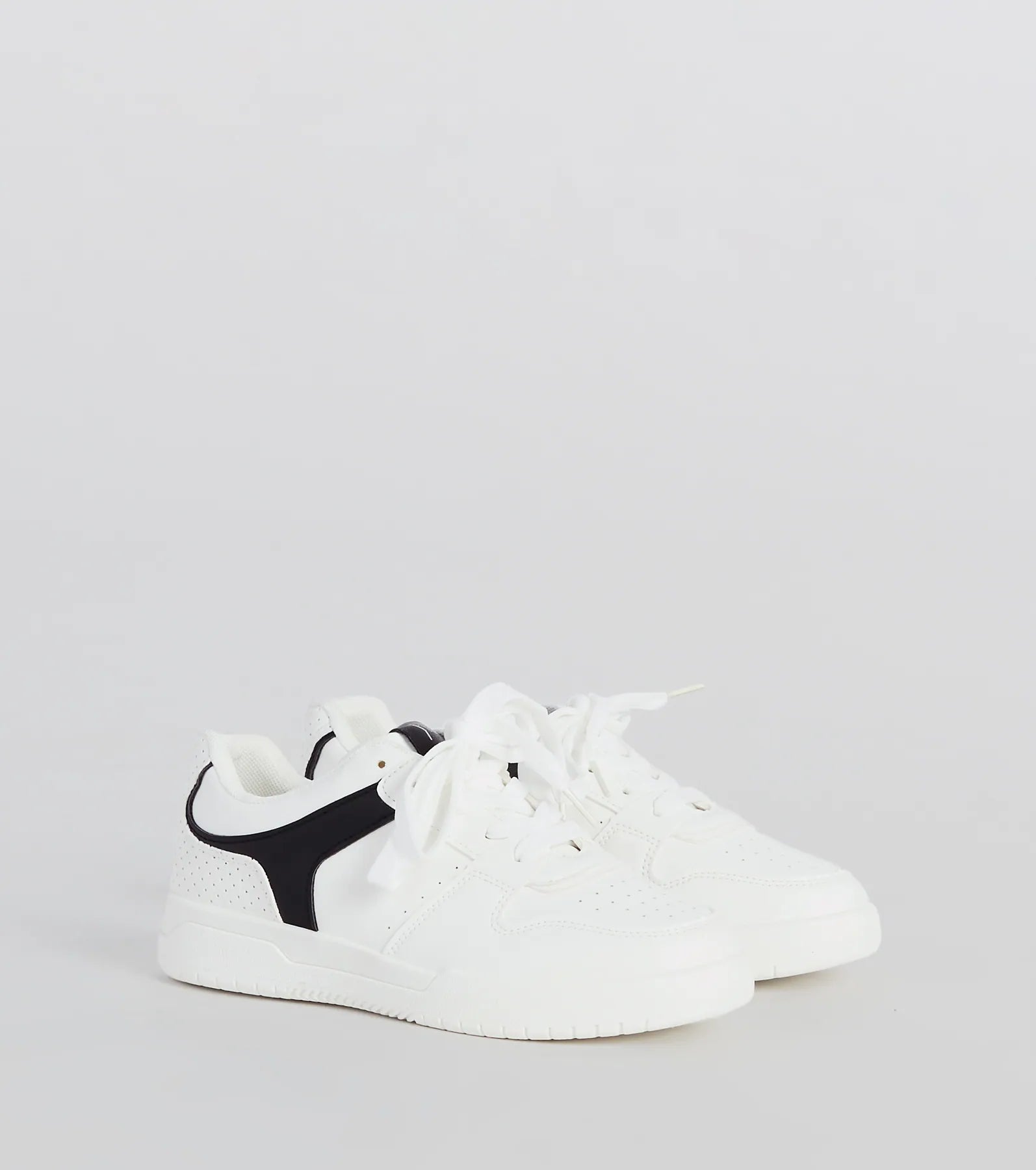 Too Cool Contrast Trim Faux Leather Sneakers