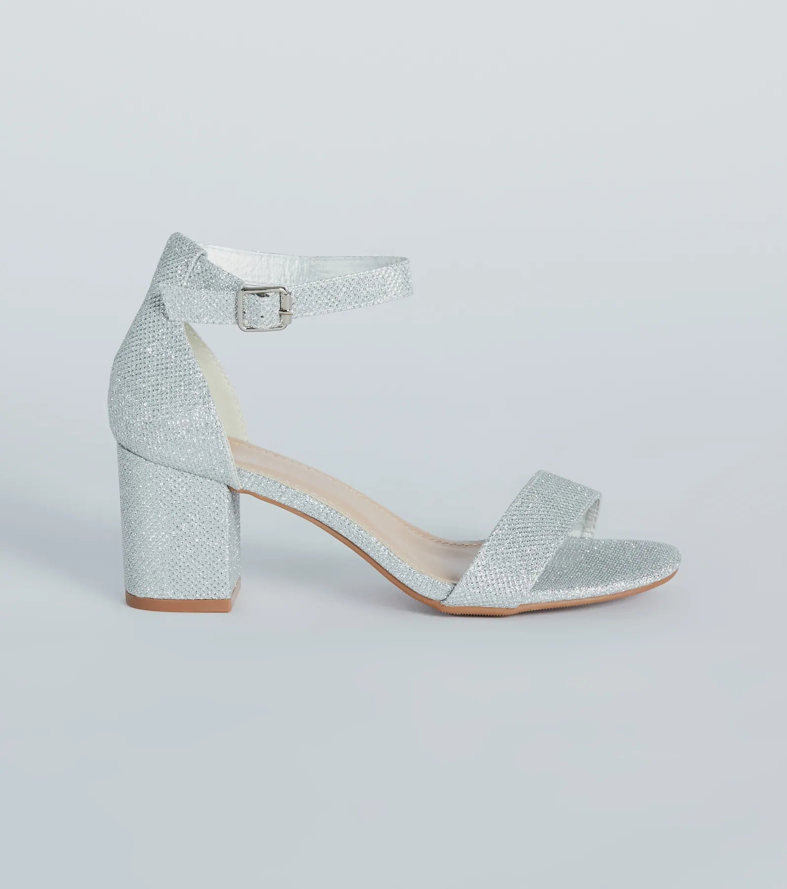 Shine Factor Metallic Low-Block Heels