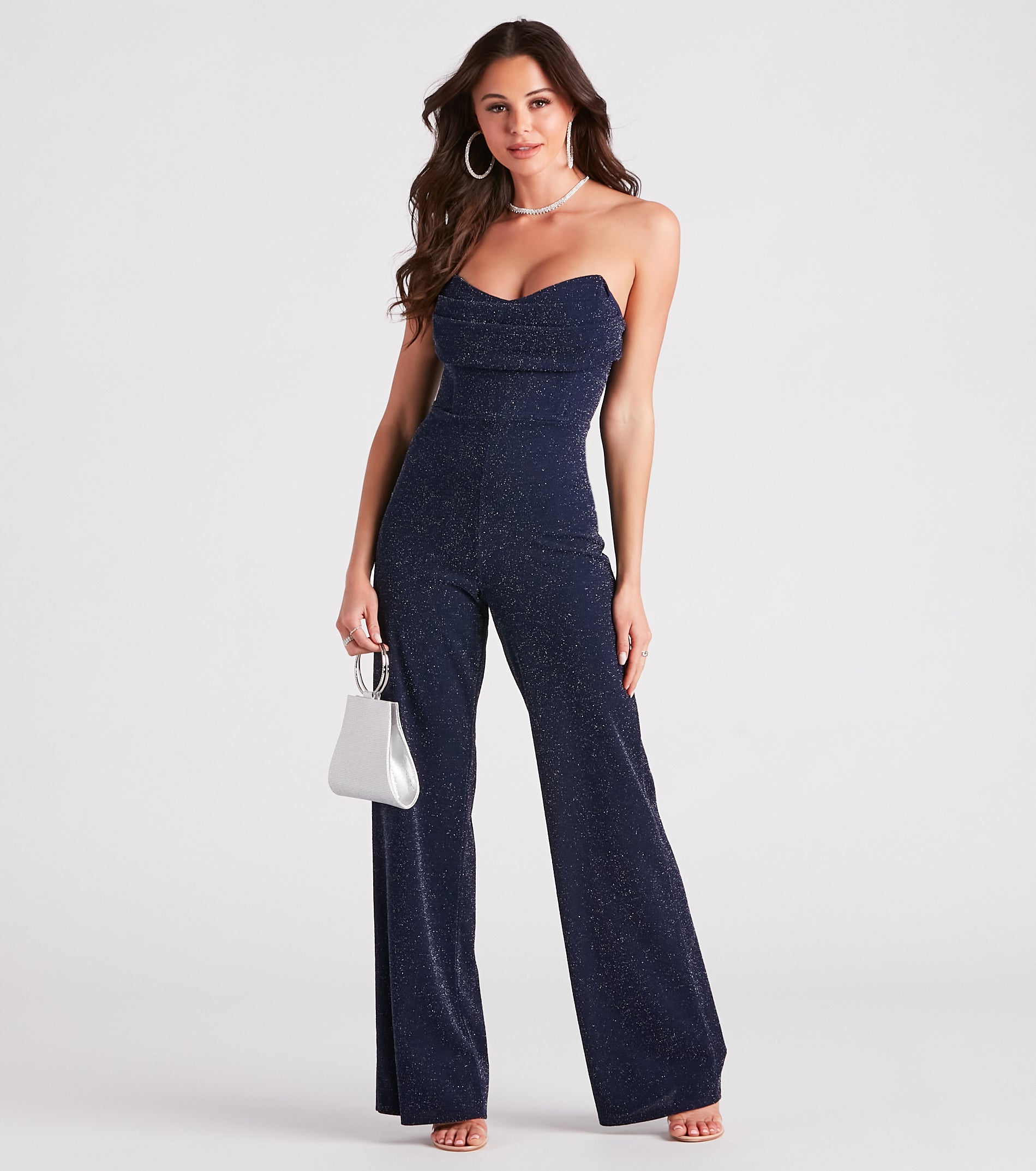 Glitter Is All It Takes Wide-Leg Jumpsuit