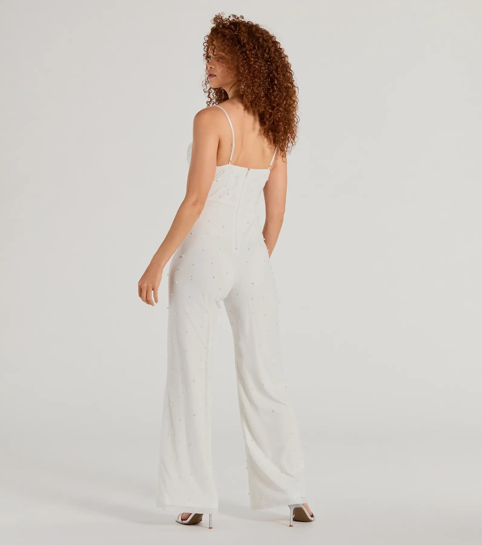 Elevate Your Vibe Wide-Leg Faux Pearl Jumpsuit