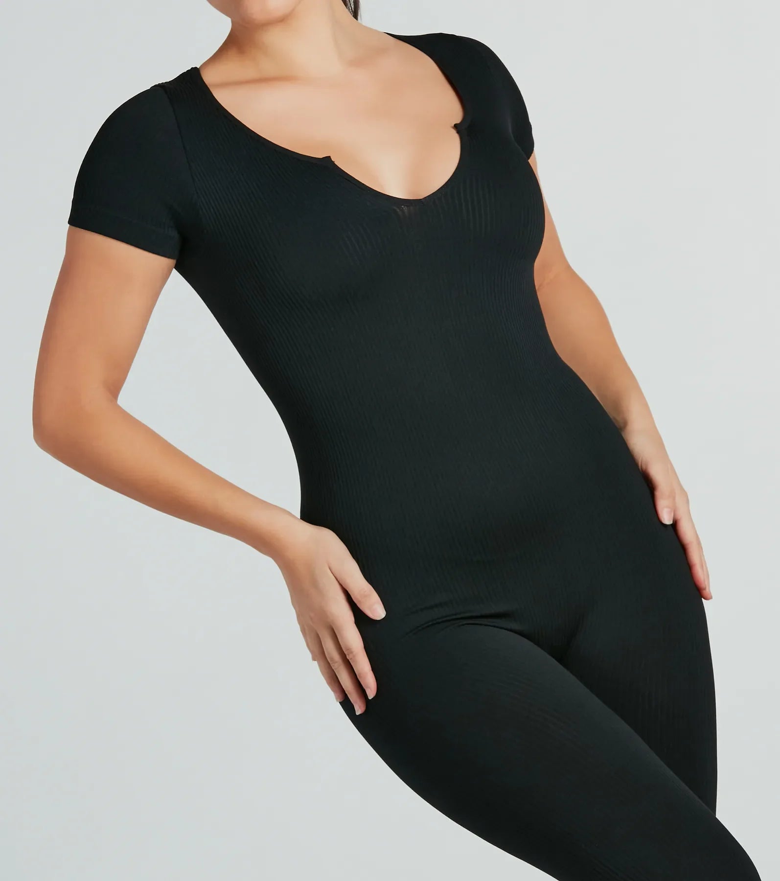 On The Move Seamless Short Sleeve Catsuit