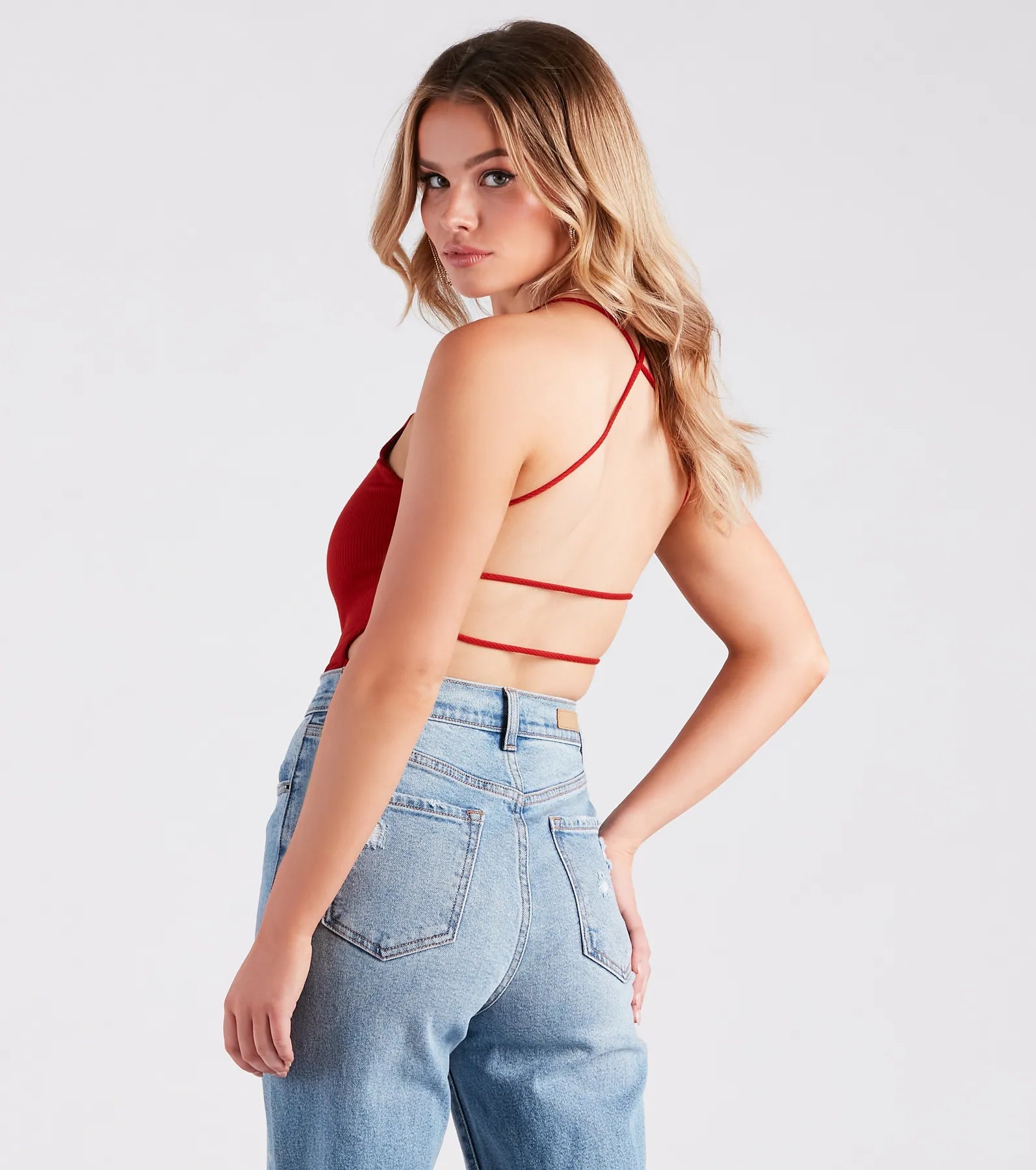 Turn Up The Heat Strappy Rib Knit Bodysuit