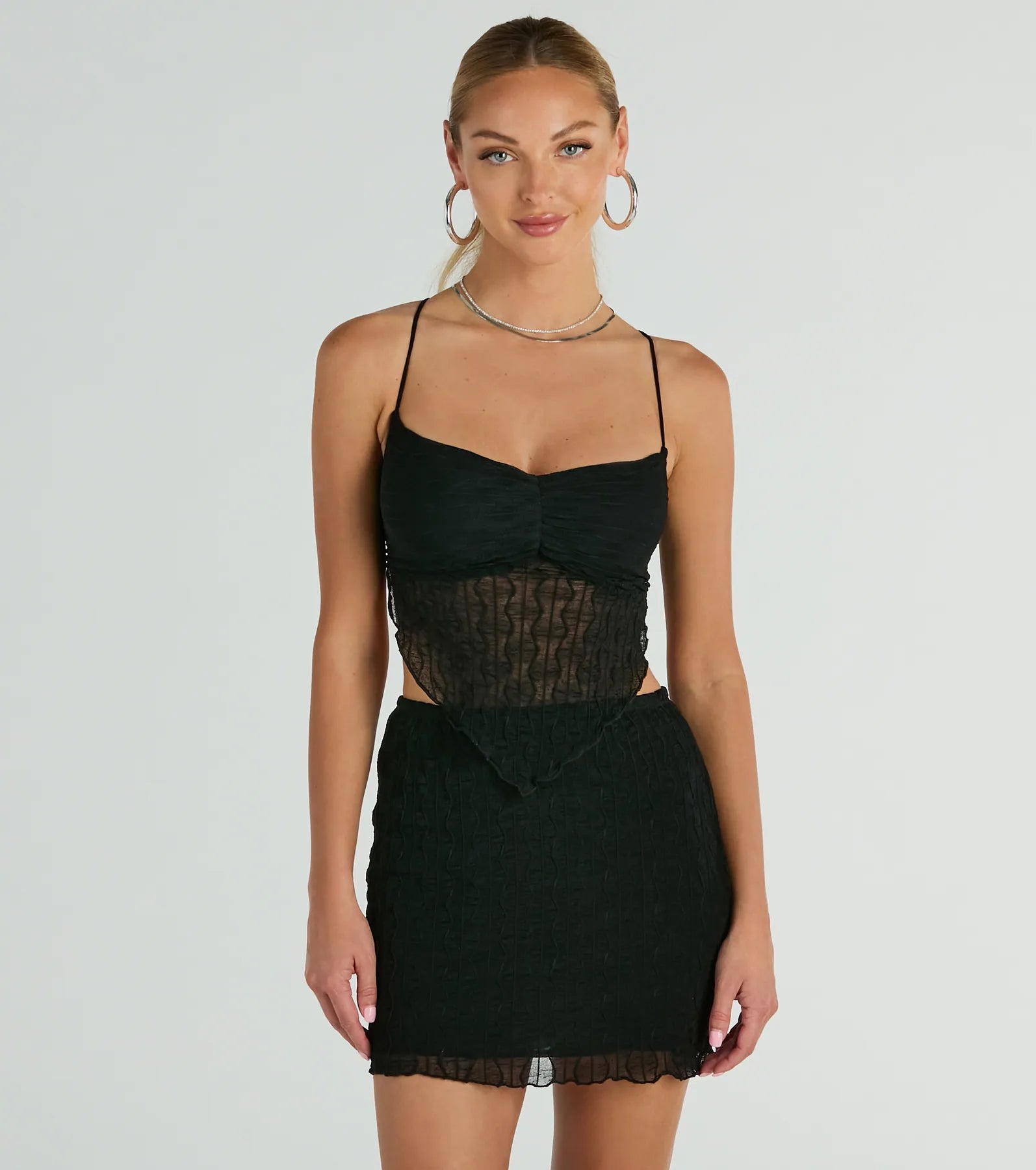 Feeling Daring Texture Knit Mini Skirt