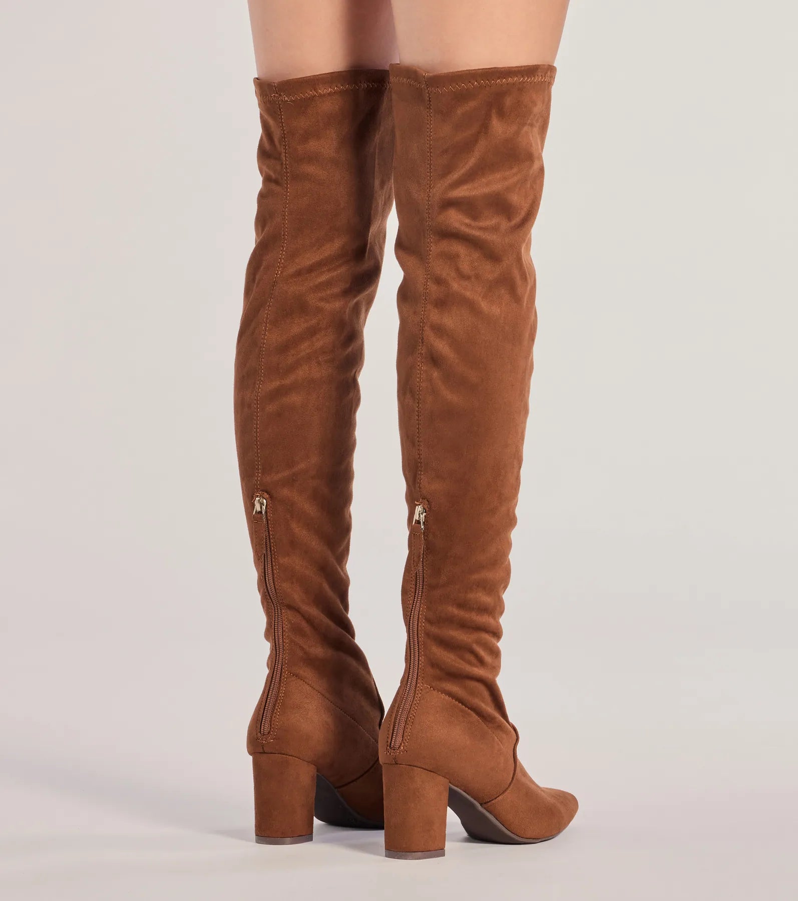 Feelin' Fab Faux Suede Over-The-Knee Boots