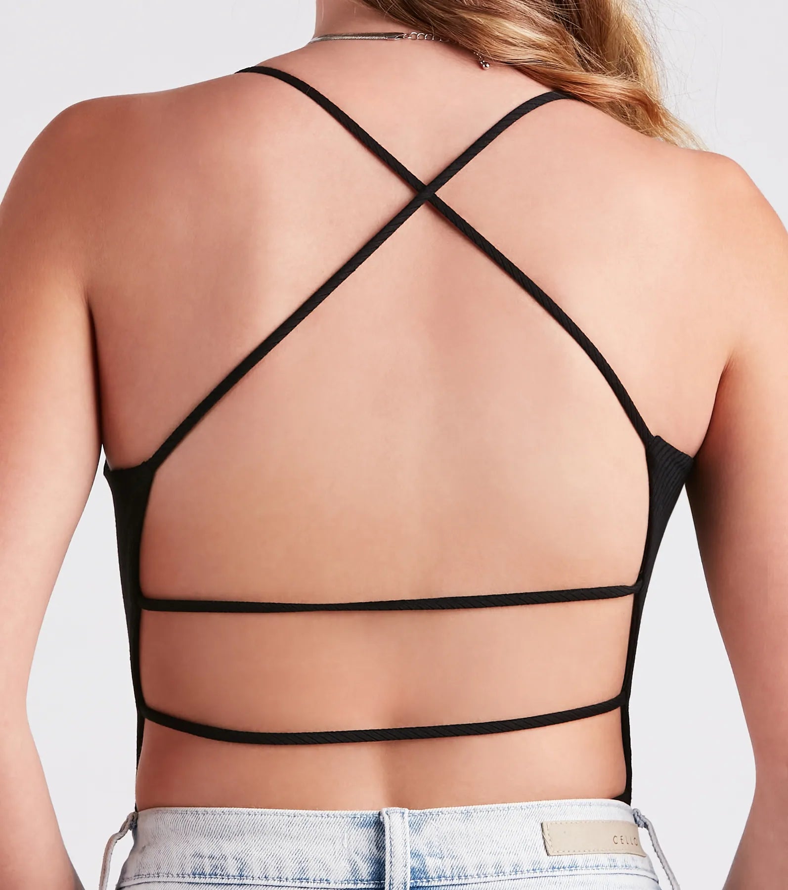 Turn Up The Heat Strappy Rib Knit Bodysuit