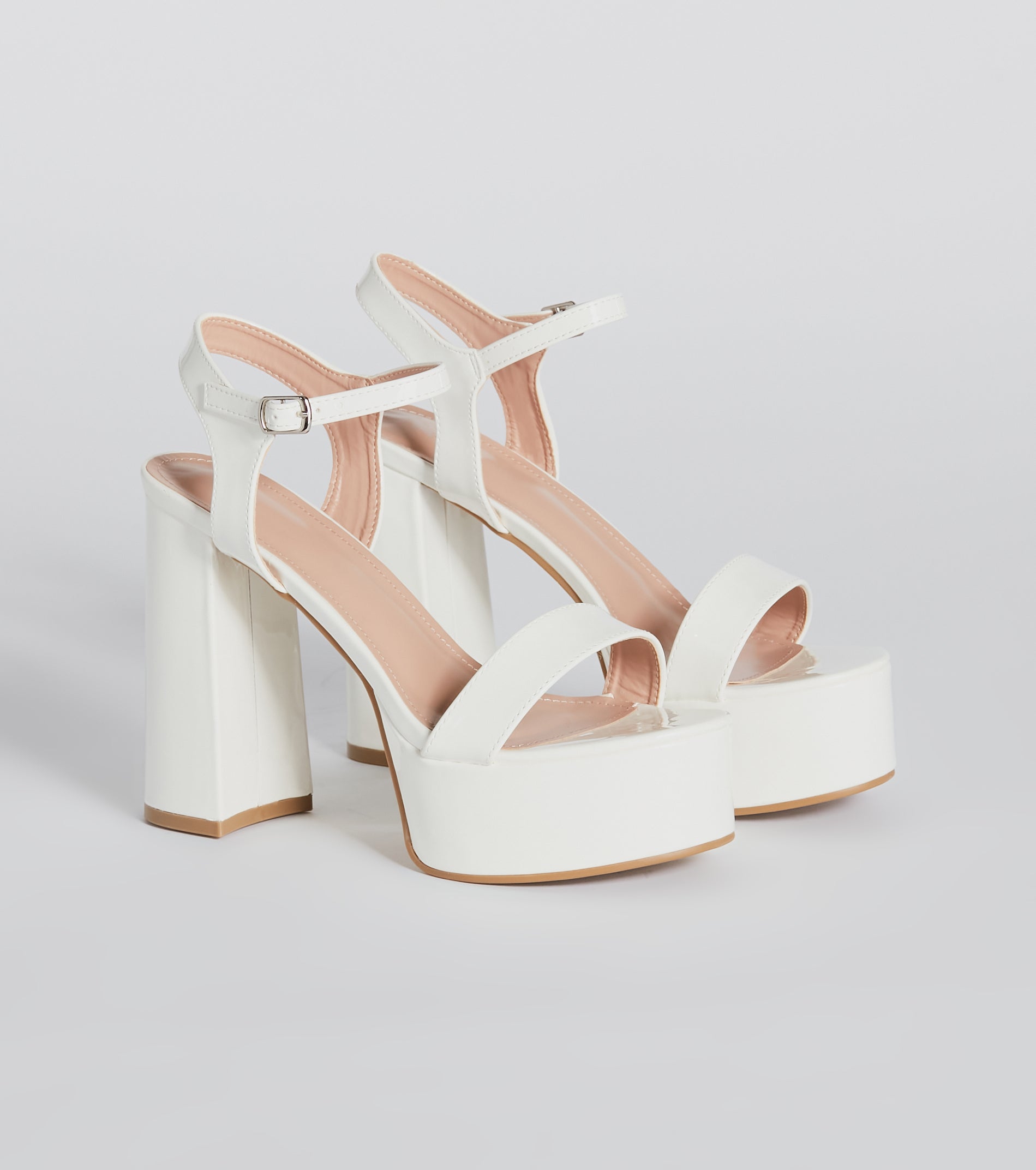 Plot Twist Patent Platform Block Heels