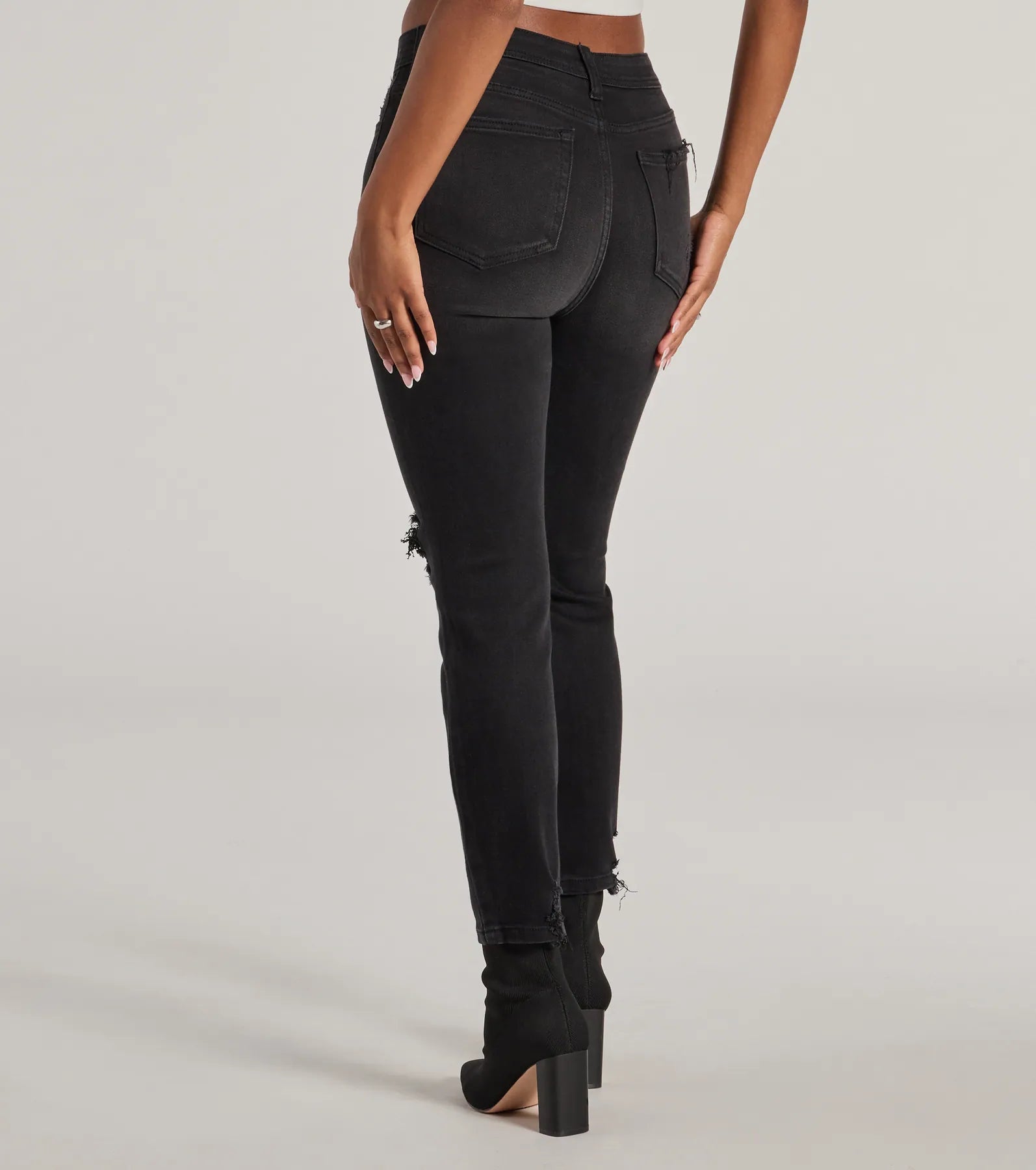 Edgy Mood High Rise Skinny Jeans